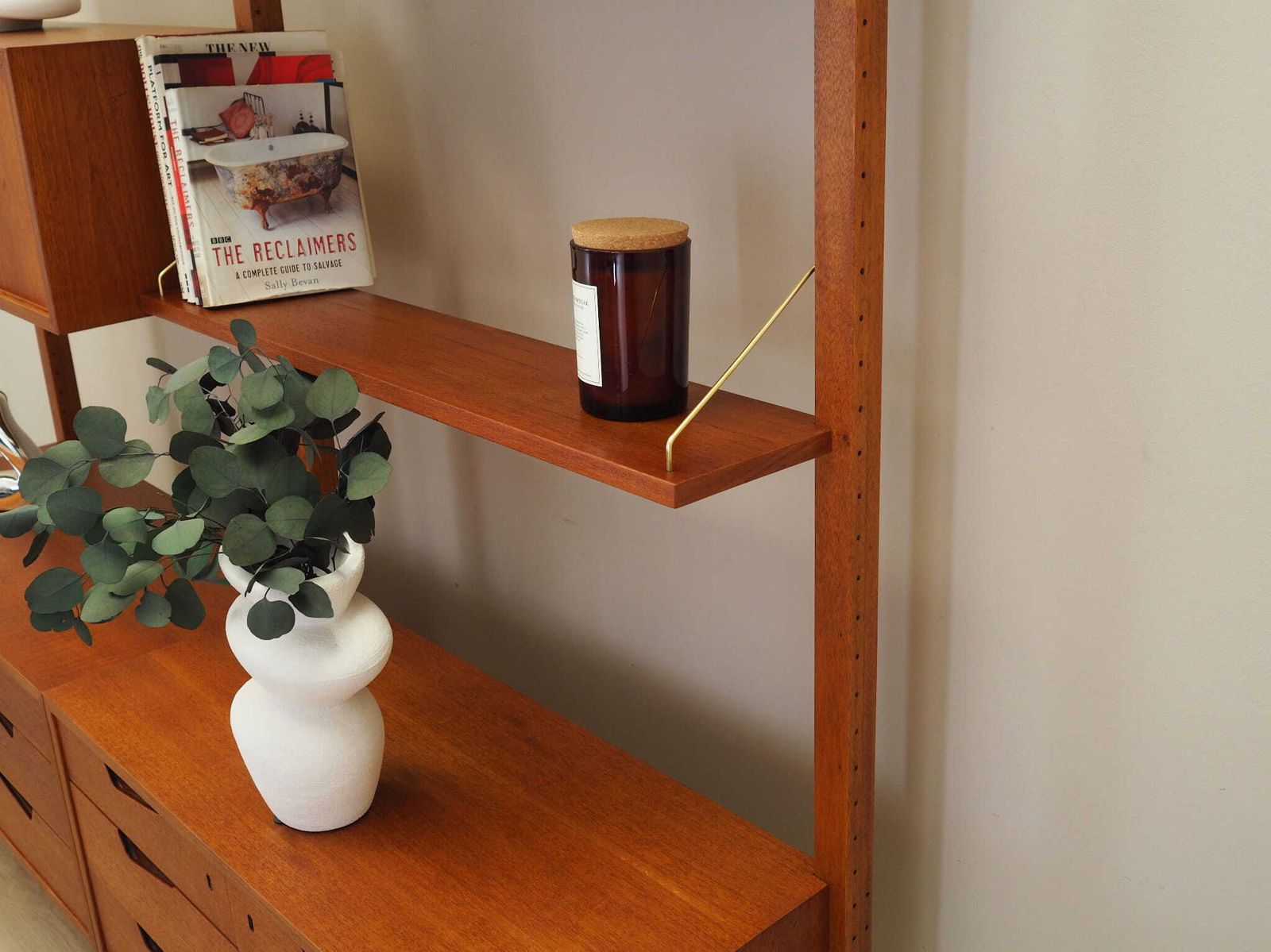 photo furniture Teak Wall Unit, Norwegian Design, 1960s, Designer: Kjell Riise, Production: Brødrene Jåtog