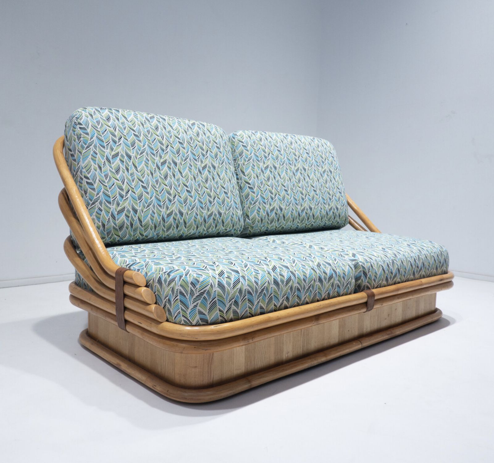 Rattan Sofa By Vivai Del Sud, 1970s – New Upholstery