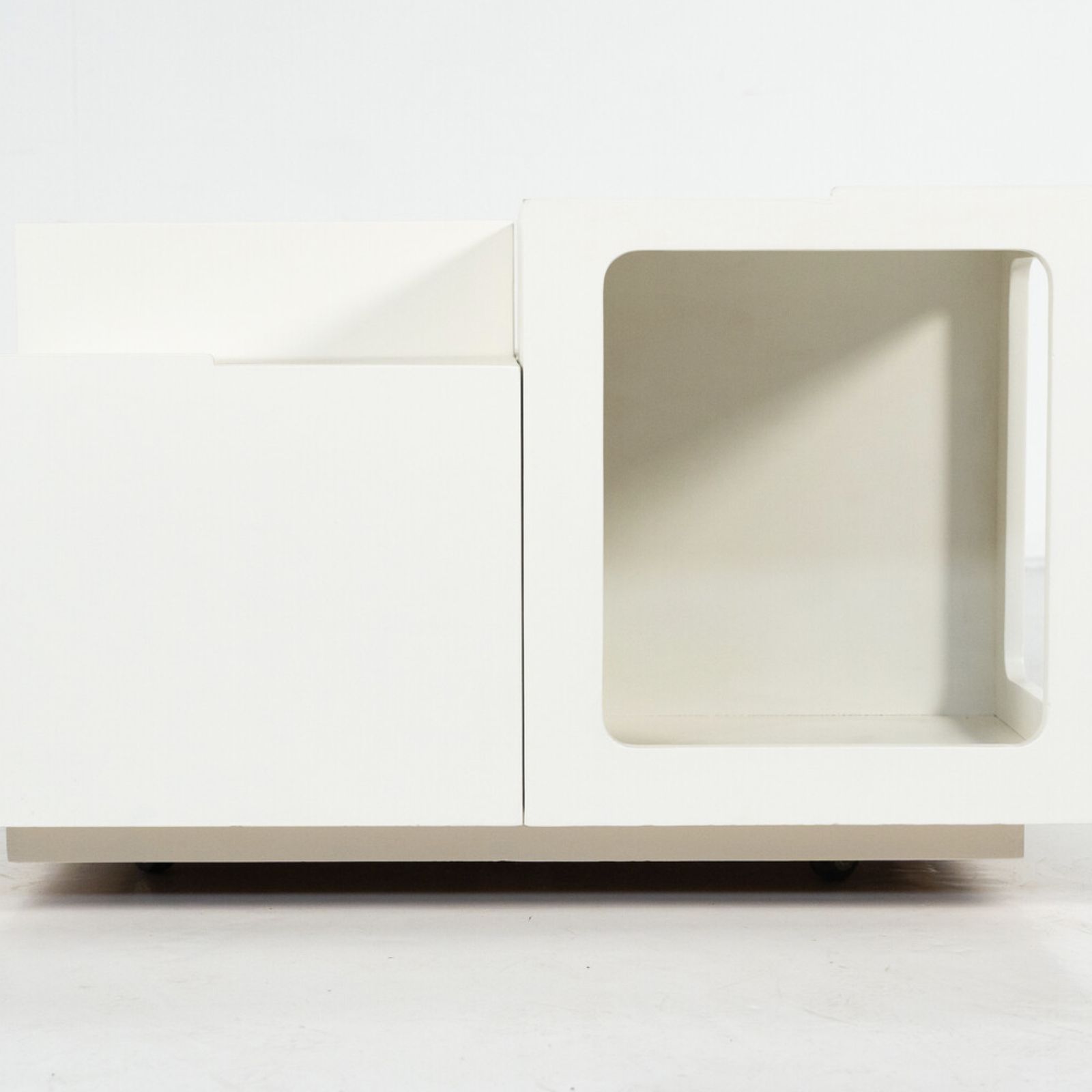 Furniture Mid Century Modern Coffee Table, Wood, Italy, 1970s photo