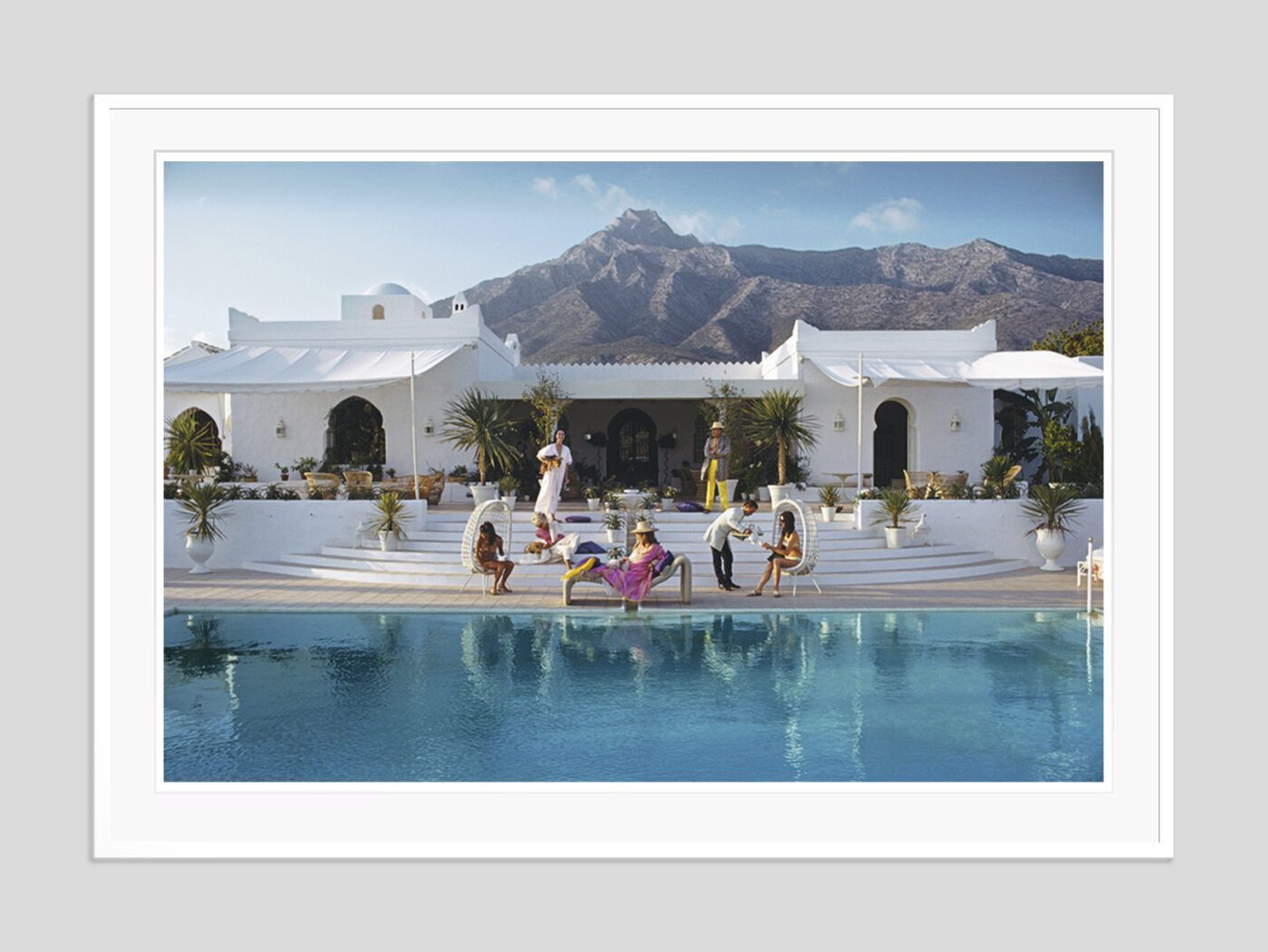 Slim Aarons ' El Venero' Framed White photo furniture