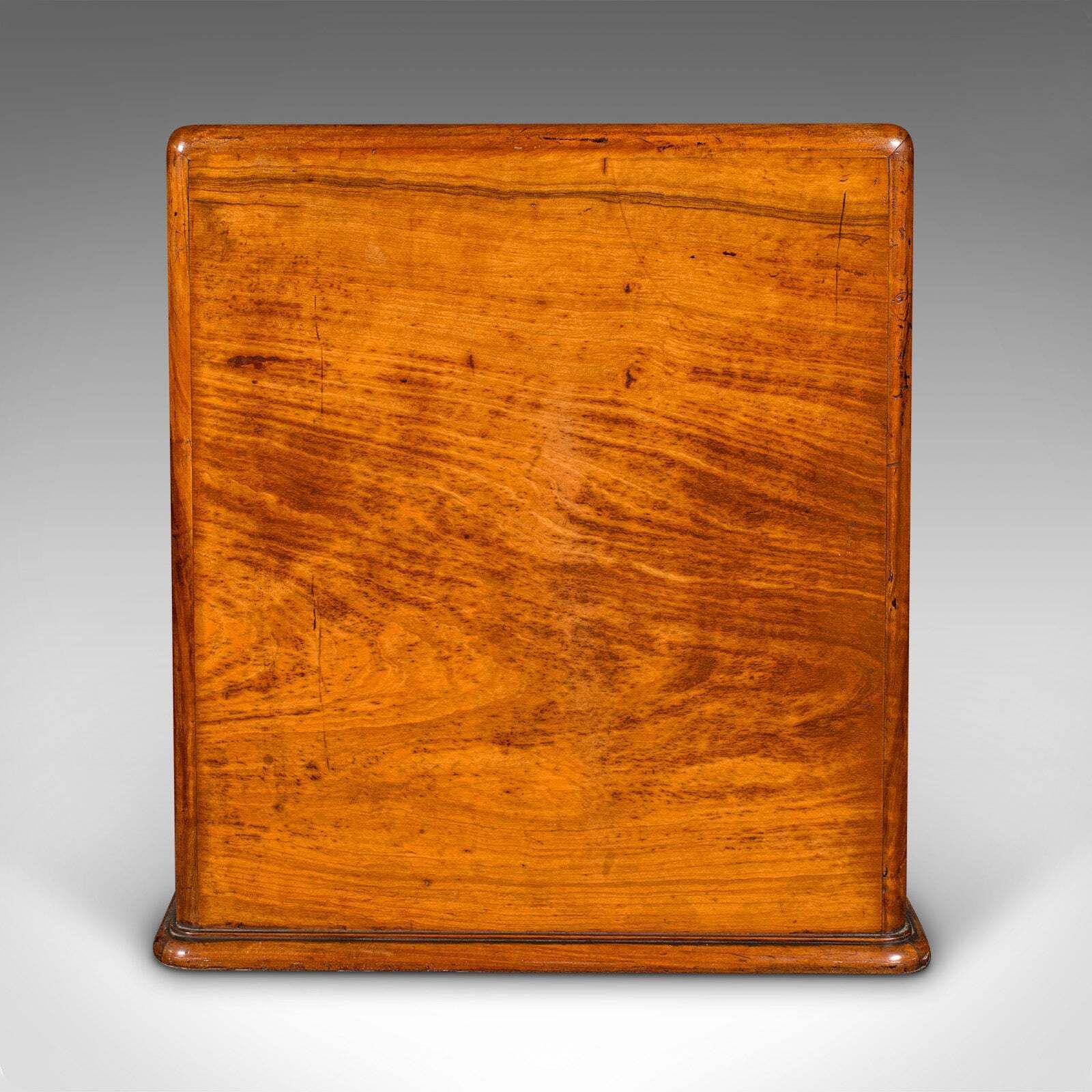 Antique Regency 3 Drawer English Desktop Collector Case, Satinwood Cigar Humidor photo 3015.0