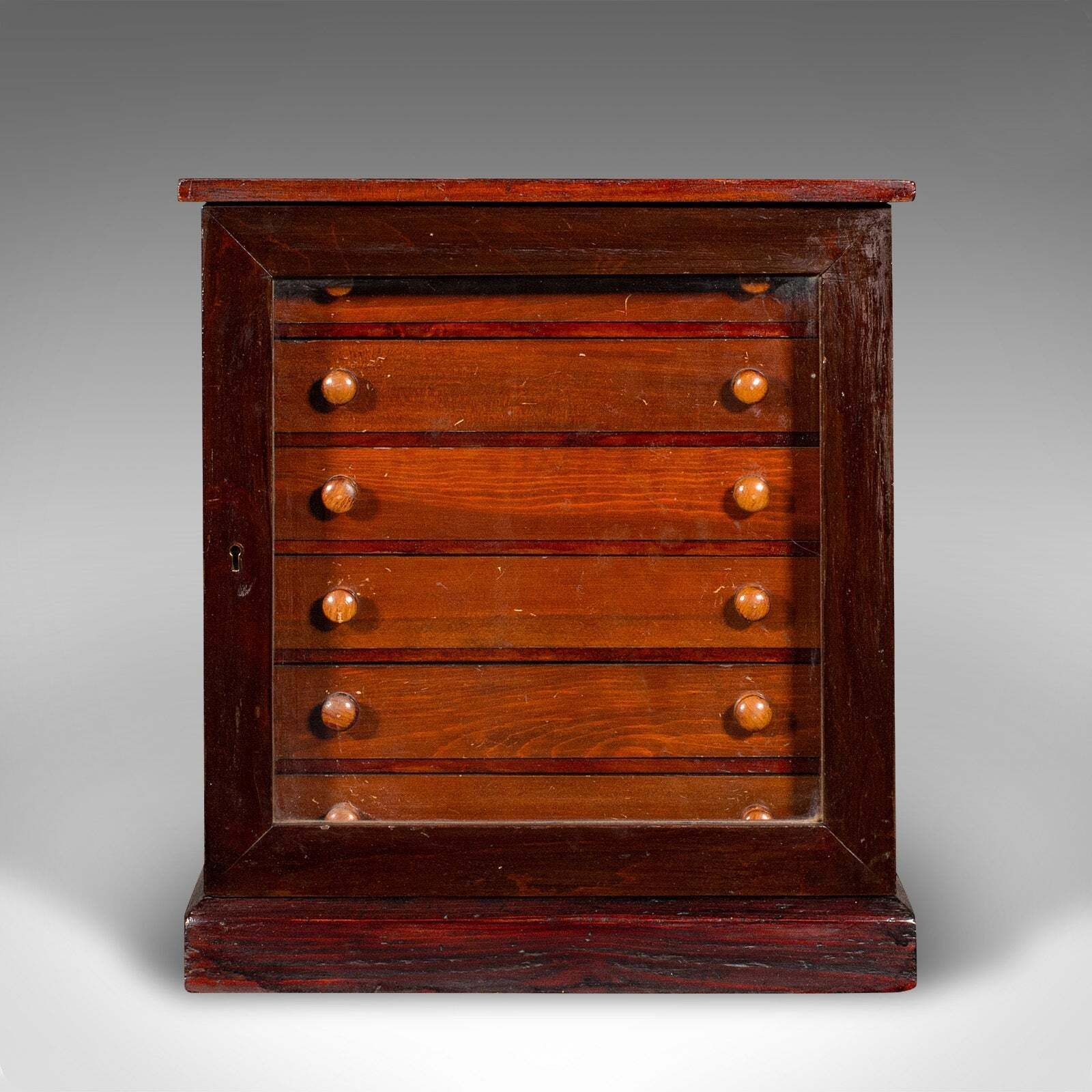 Antique 6 Drawer Specimen Collector Cabinet, English, Display Storage, Victorian photo for sale