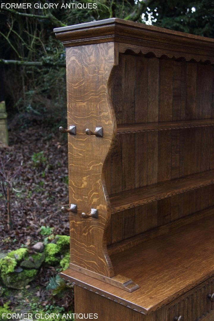 A Rupert / Nigel Griffiths Monastic Carved Oak Derbyshire Dresser / Sideboard photo 1450.0