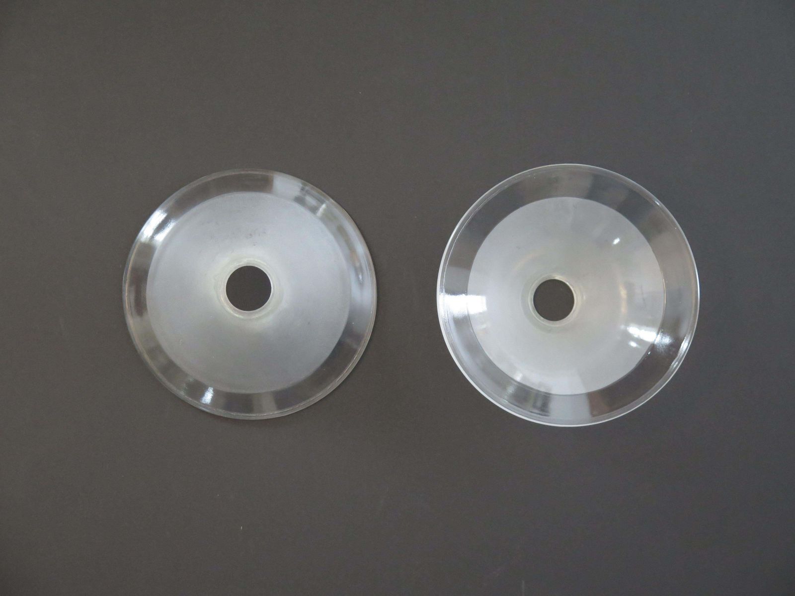 Art Deco Period Glass Lampshades Pair (A) Conical & Frosted, Circa 1925 photo vinterior