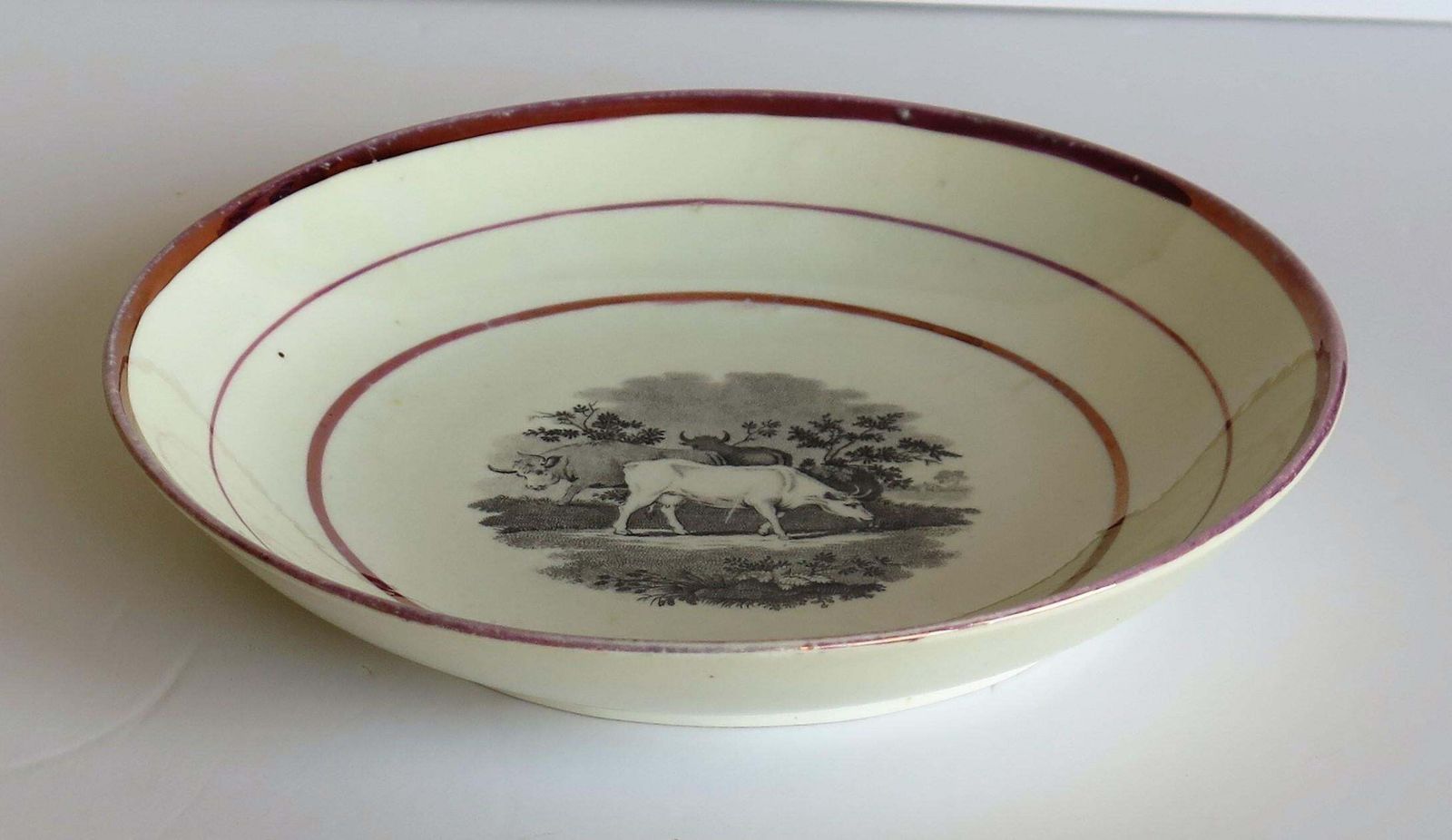 photo buy Georgian Sunderland Porcelain Lustre Dish Or Plate, English Early 19th Century