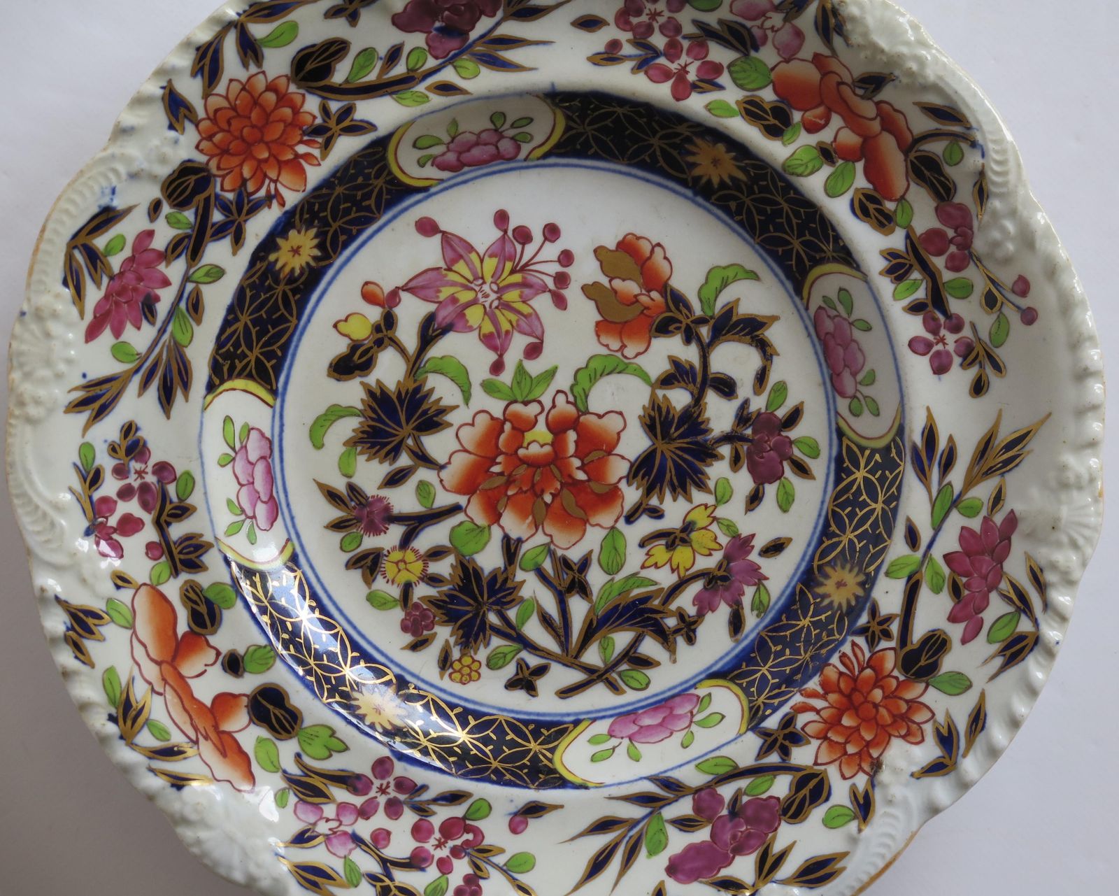 Georgian Masons Ironstone Side Plate In Heavily Floral Japan Ptn, Circa 1815 photo furniture