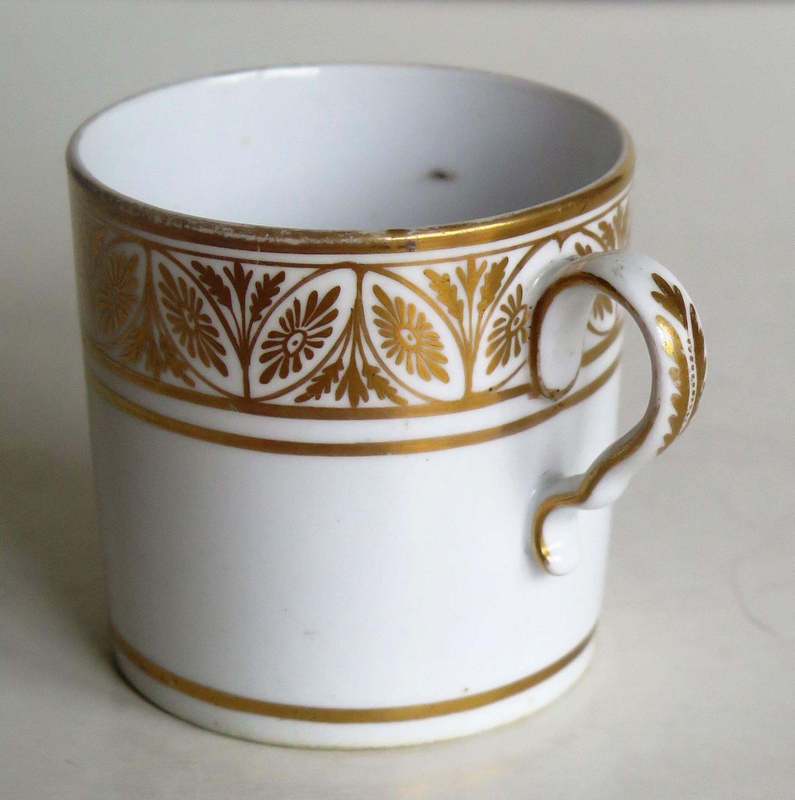 Early 19th Century Spode Porcelain Coffee Can All Hand Gilt Pattern, Circa 1810 photo vintage