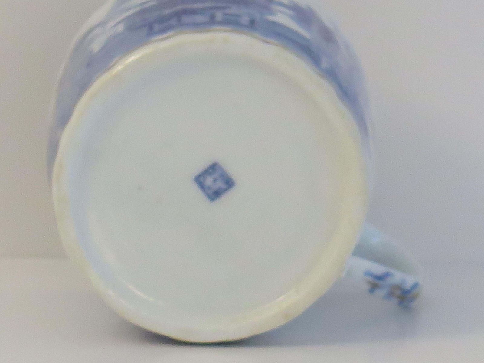 photo for sale Miles Mason Porcelain Coffee Can Blue & White Broseley Gilded Ptn 50, Circa 1808