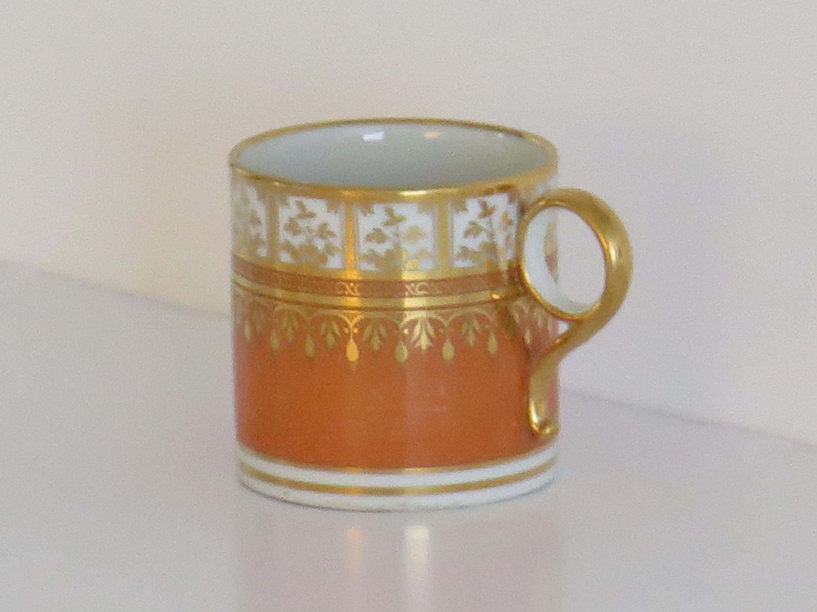 Georgian Worcester Barr Period Coffee Can Porcelain Hand Painted, Circa 1800 photo vintage