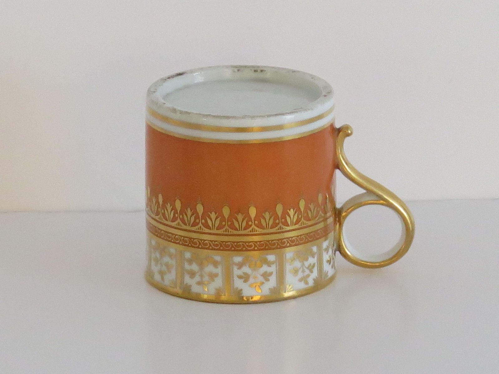photo vinterior Georgian Worcester Barr Period Coffee Can Porcelain Hand Painted, Circa 1800