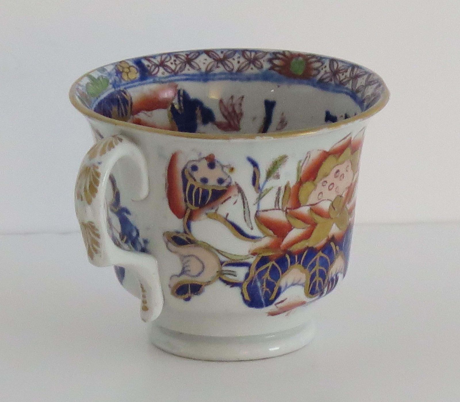 Mason's Ironstone Tea Cup Hand Painted In Gilded Water Lily Pattern, Circa 1835 photo Home Decor