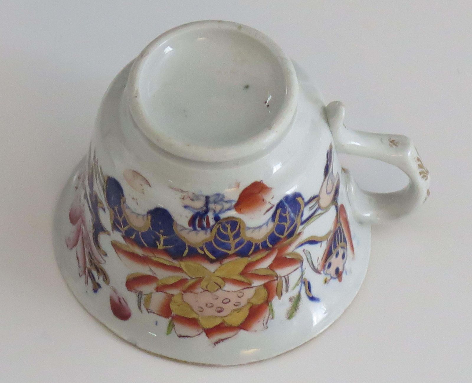 Home Decor Mason's Ironstone Tea Cup Hand Painted In Gilded Water Lily Pattern, Circa 1835 photo