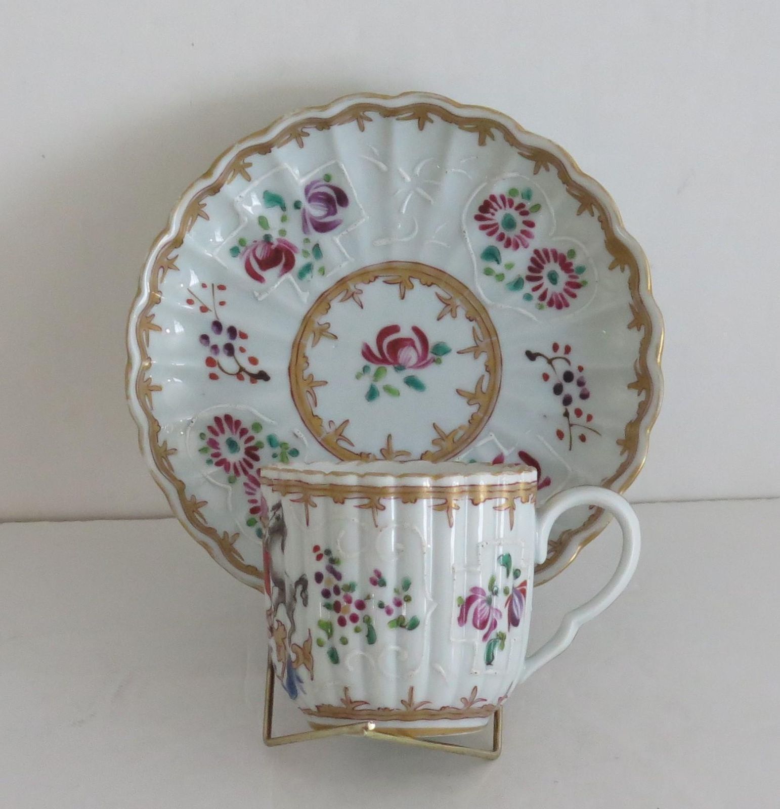 Samson Porcelain Armorial Cup And Saucer In Chinese Taste, Paris, Circa 1870 photo for sale