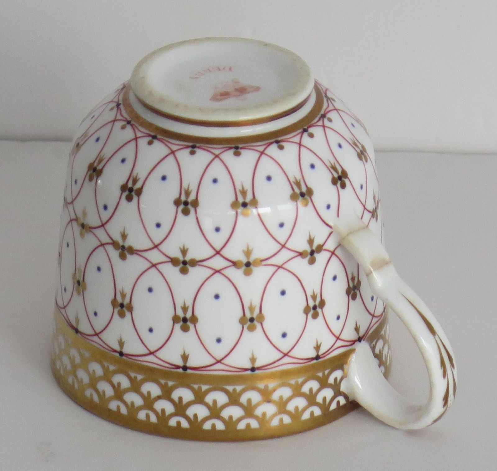photo for sale Regency Period Derby Cup And Saucer Duo Hand Painted, Circa 1830
