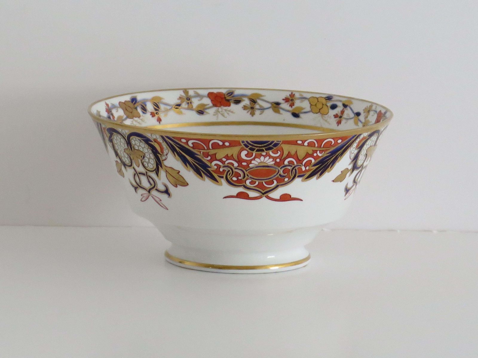 Early 19th Century Spode Porcelain Slop Bowl In Japan Ptn 1946, Circa 1810 photo Home Decor