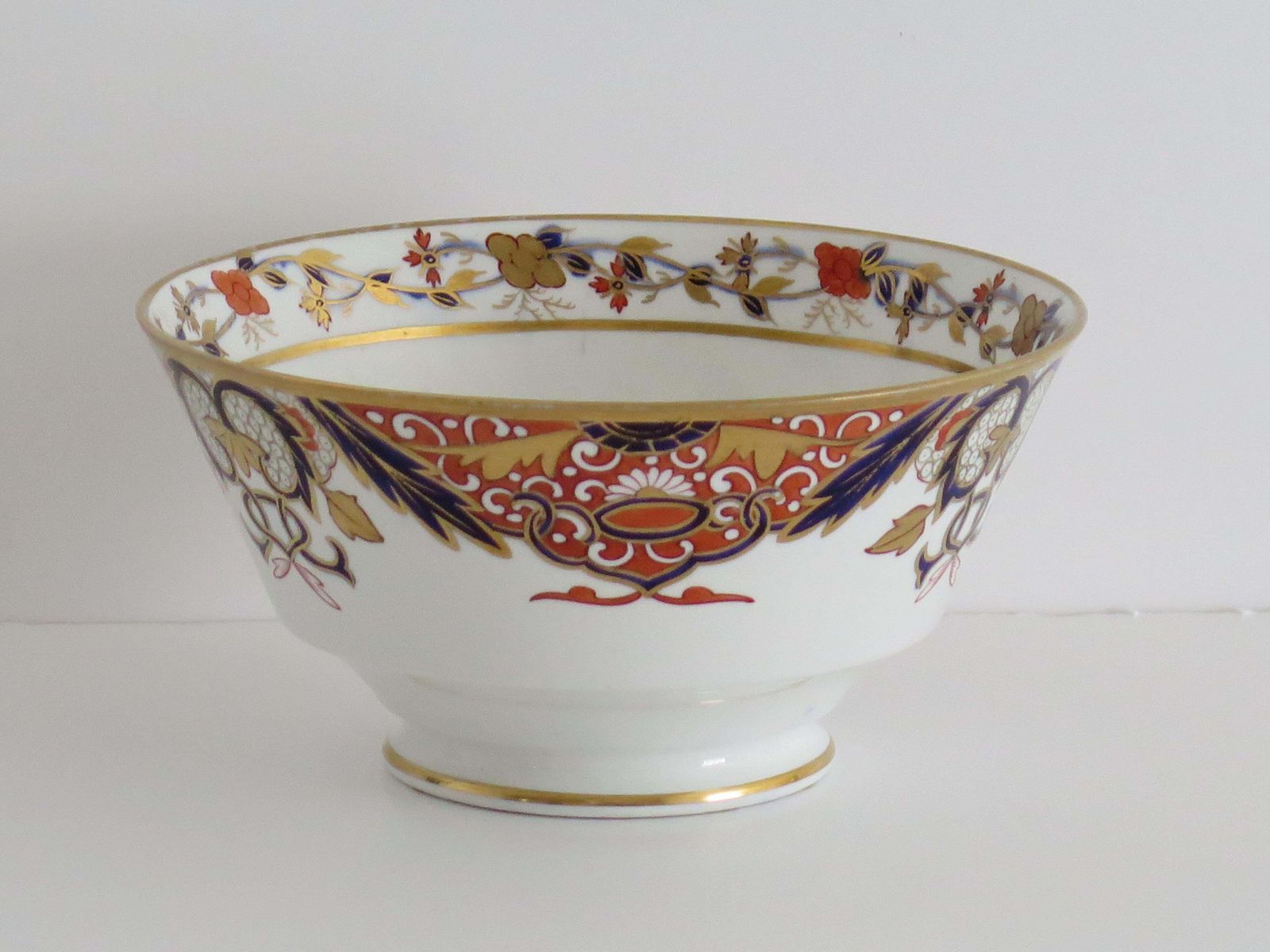 Early 19th Century Spode Porcelain Slop Bowl In Japan Ptn 1946, Circa 1810 photo vinterior