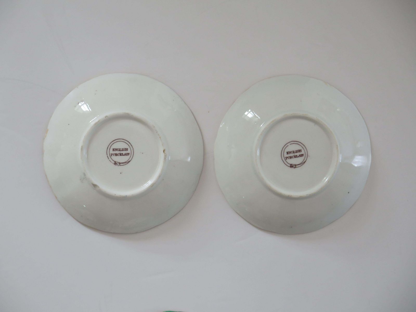 photo vintage William Ivth Pair (B) Of C J Mason’s Cups & Saucers Porcelain Ptn 223, Ca 1830