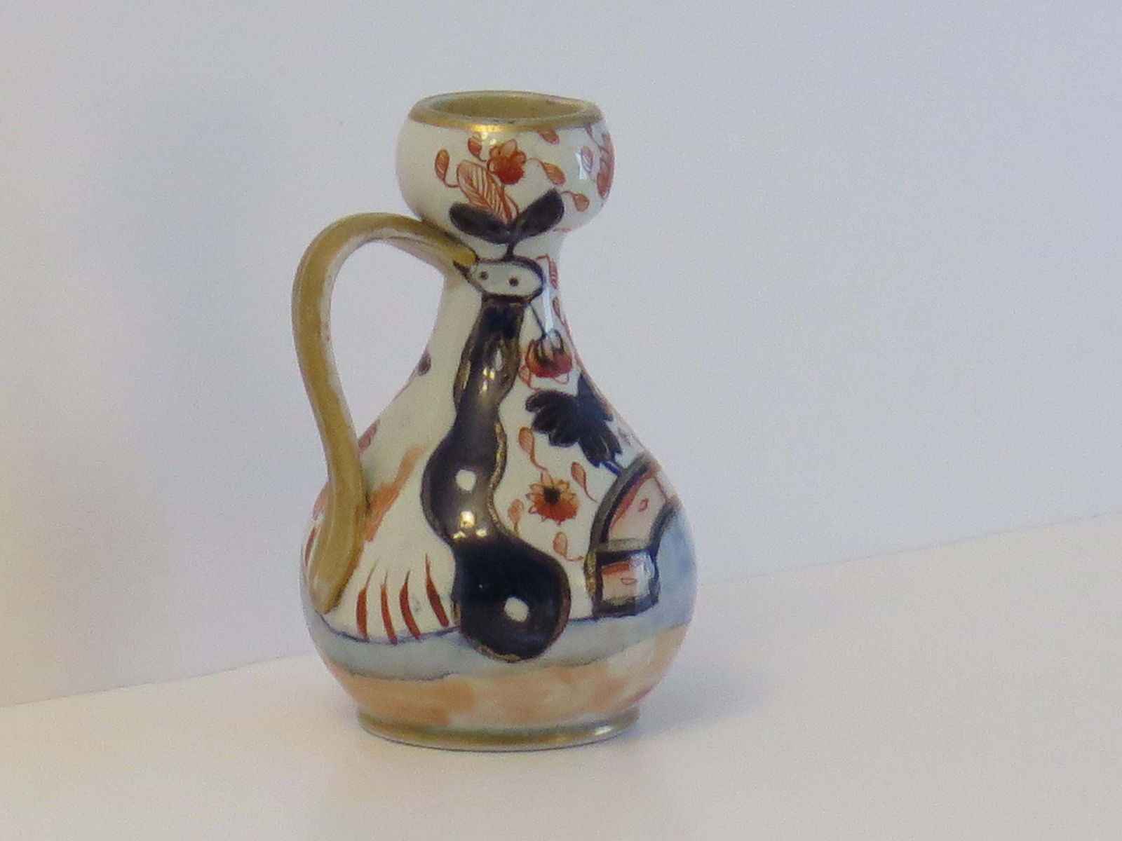 Georgian Masons Ironstone Jug Or Pitcher In Rare Shape Fence Japan Ptn, Ca 1818 photo vintage