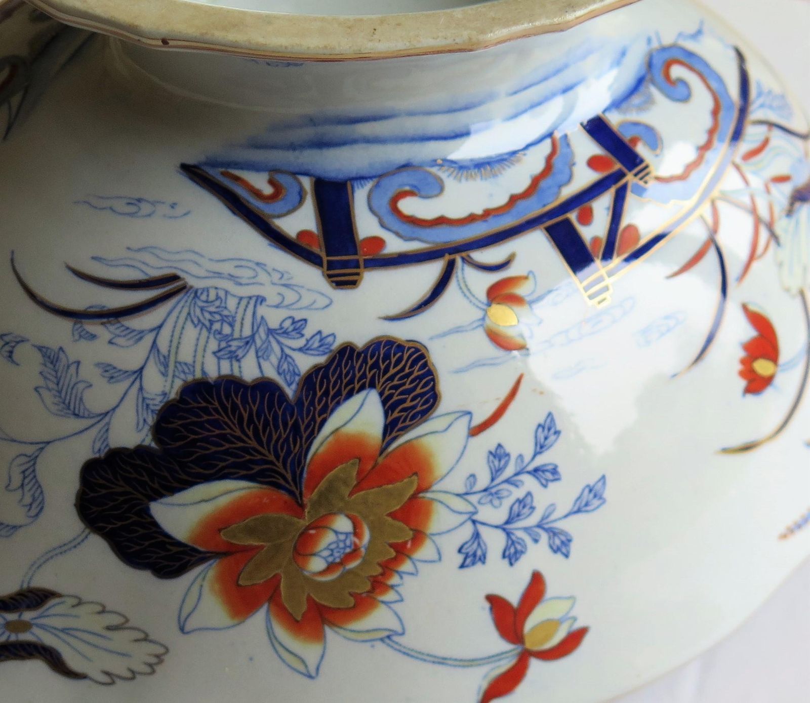 photo buy Large Wedgwood Pedestal Bowl Centrepiece Stone China Ptn 1156, Circa 1840