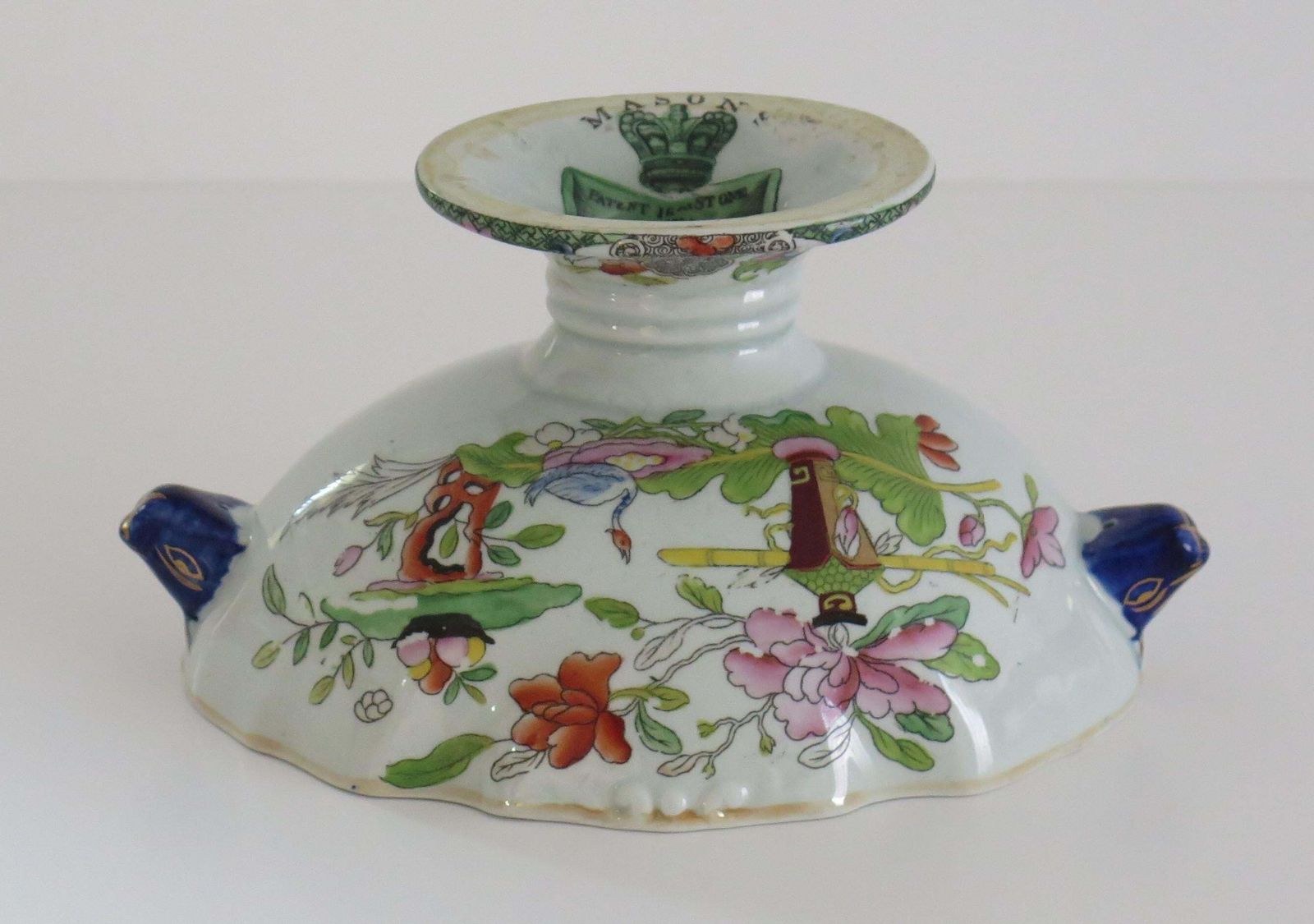 photo vinterior Mason's Ironstone Sauce Tureen & Cover Table & Flower Pot Ptn, Georgian Ca 1818