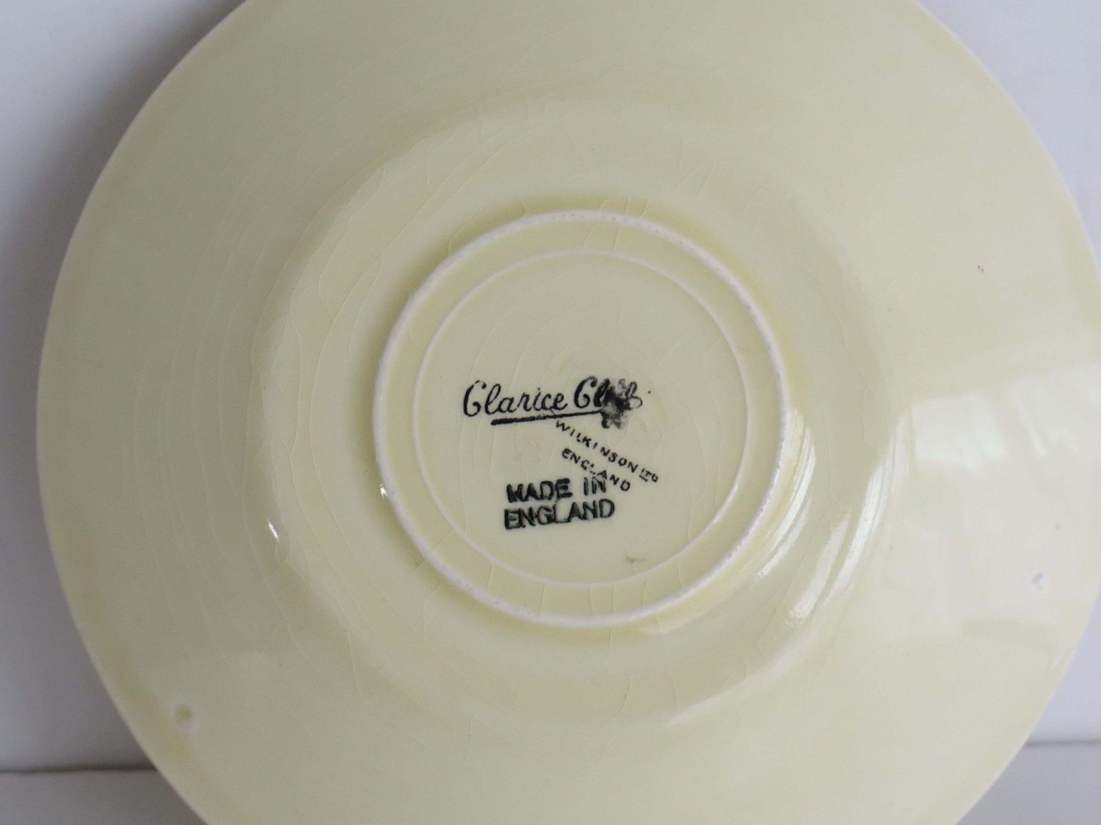 545.0 Clarice Cliff Cup And Saucer Duo Ravel Pattern Athens Shape, Art Deco Circa 1936 photo