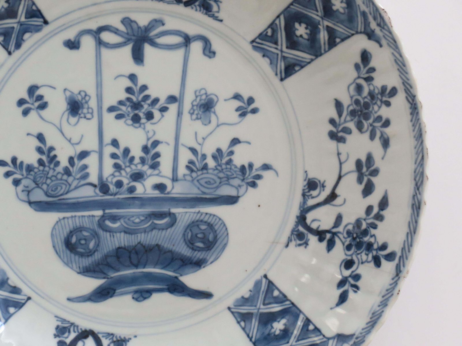 Chinese Large Dish Or Plate 11+Ins Dia Porcelain Blue & White, Yongzheng Ca 1730 photo Home Decor
