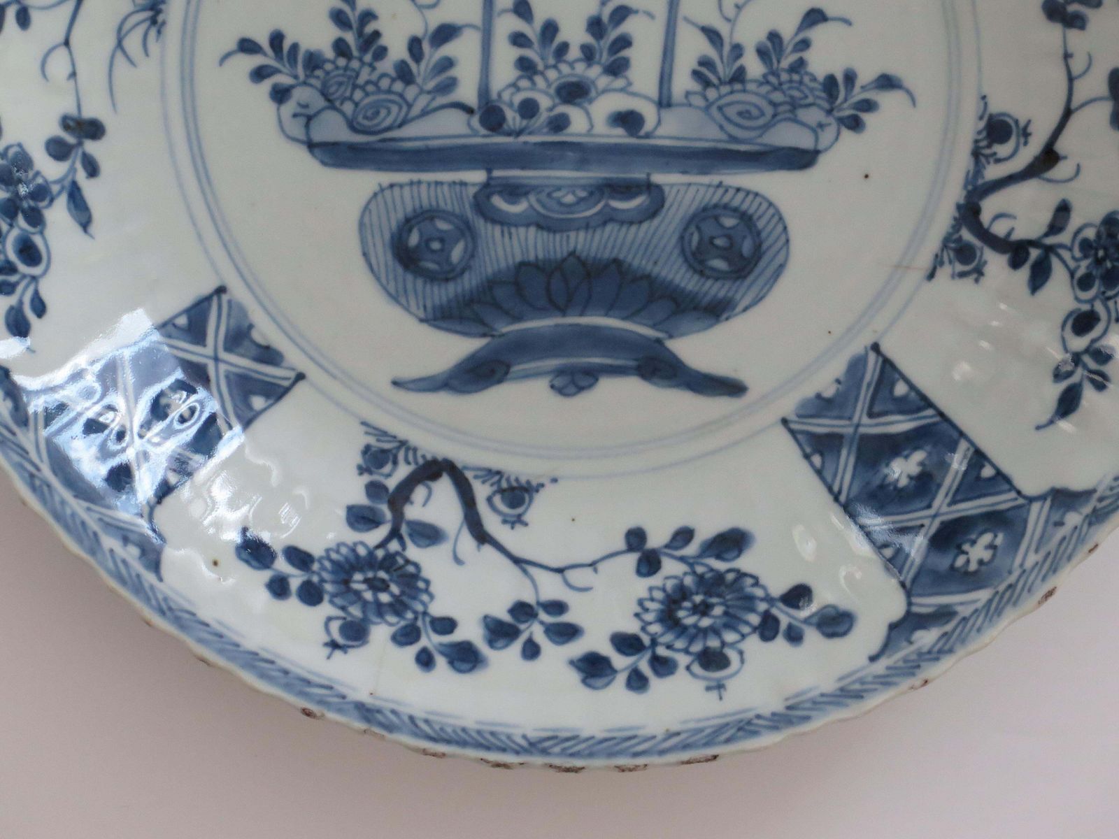 Chinese Large Dish Or Plate 11+Ins Dia Porcelain Blue & White, Yongzheng Ca 1730 photo 735.0