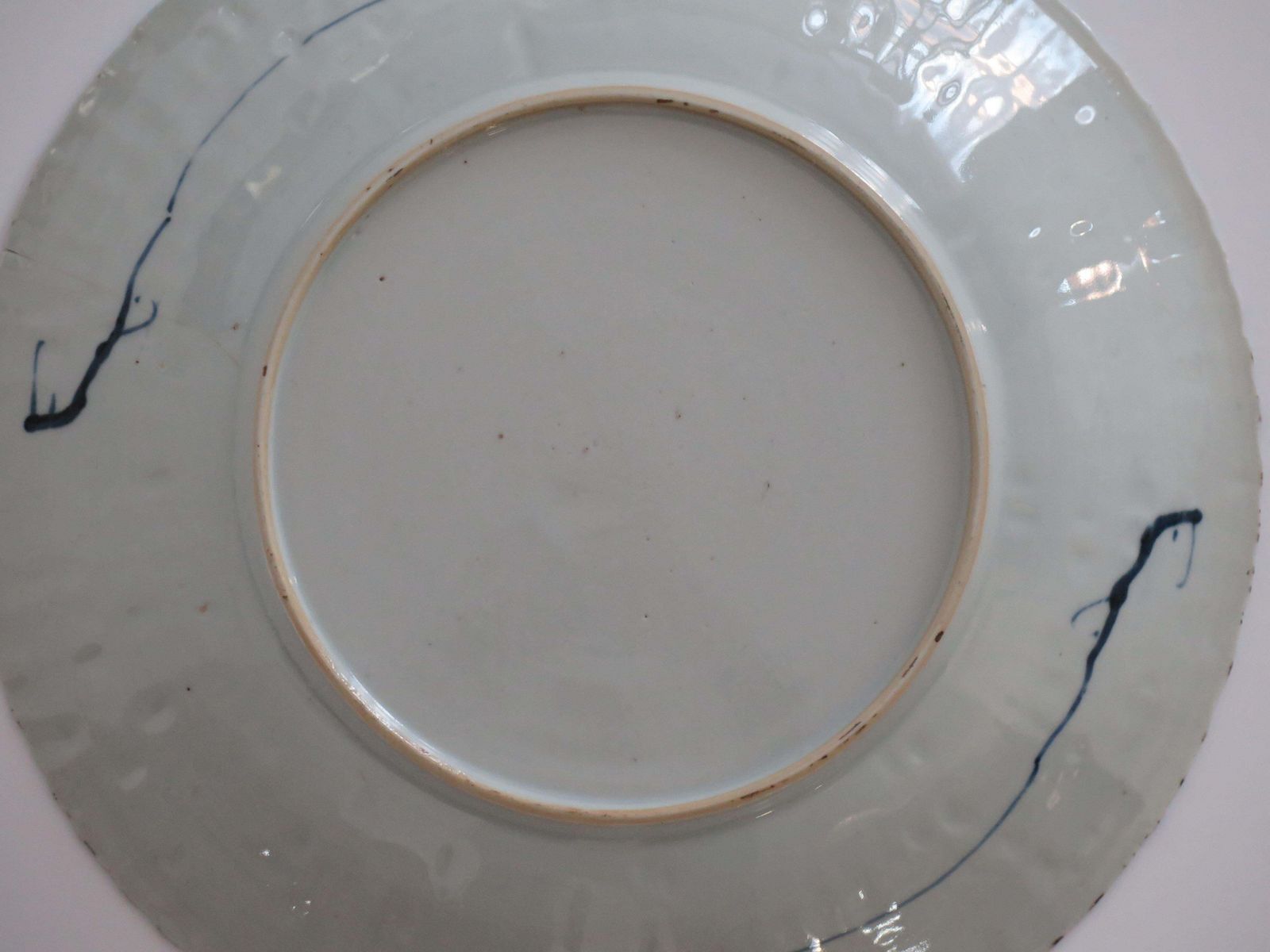 photo buy Chinese Large Dish Or Plate 11+Ins Dia Porcelain Blue & White, Yongzheng Ca 1730