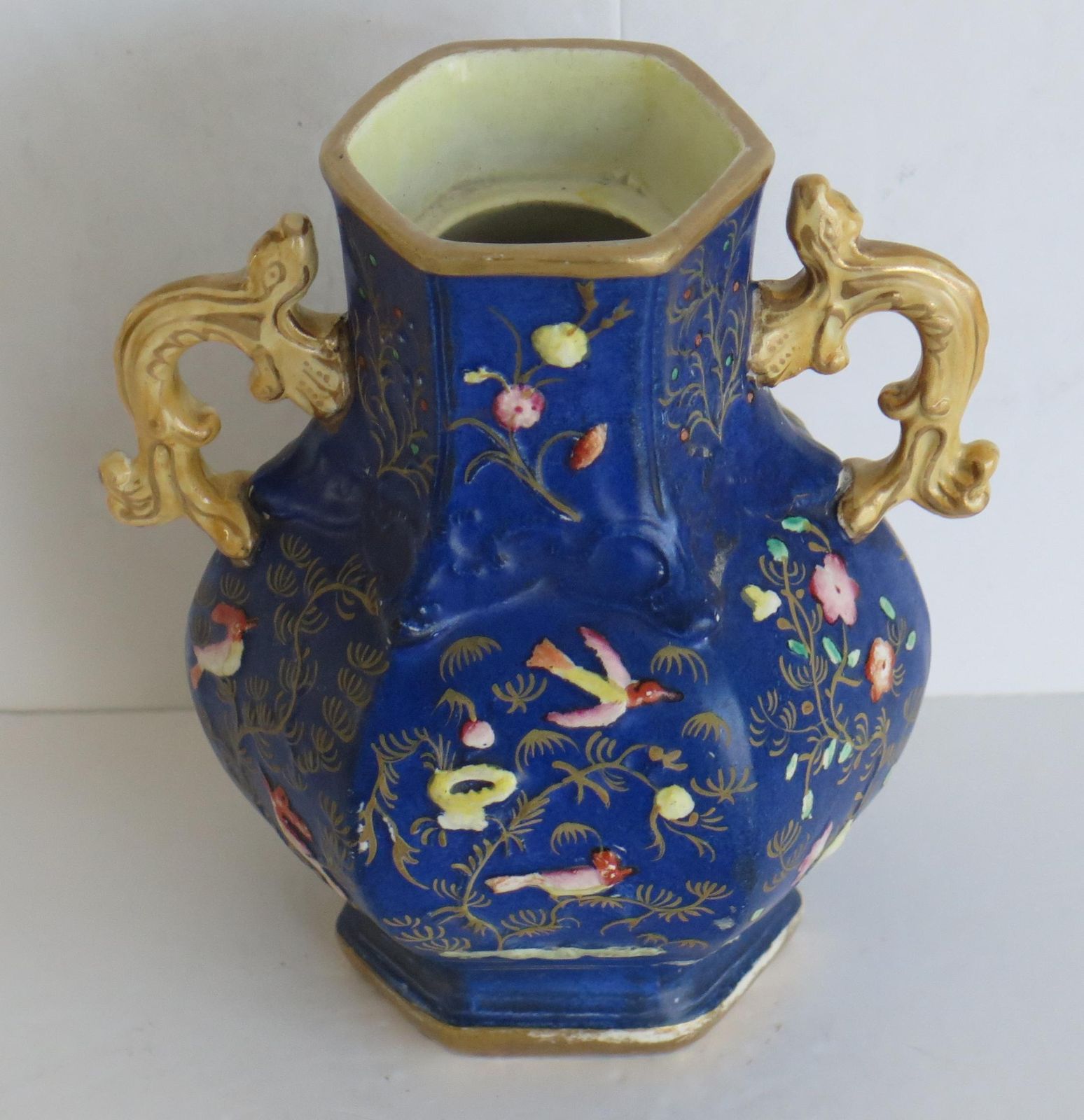 Mason's Ironstone Vase In A Rare Relief Moulded Pattern, English, Circa 1840 photo for sale