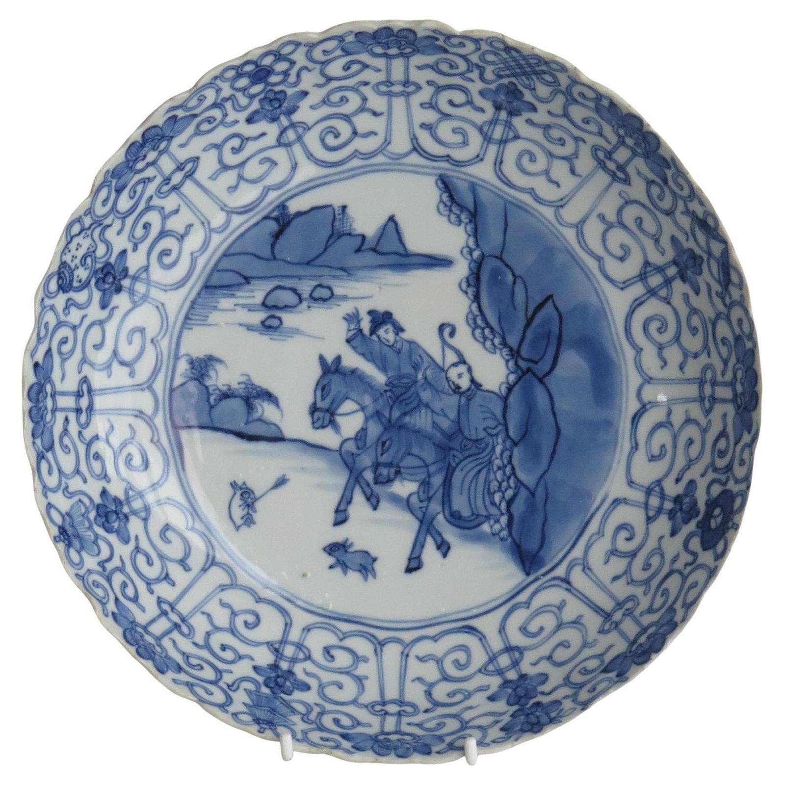 Kangxi Period Chinese Plate Porcelain Blue & White Chenghua Mark, Circa 1680