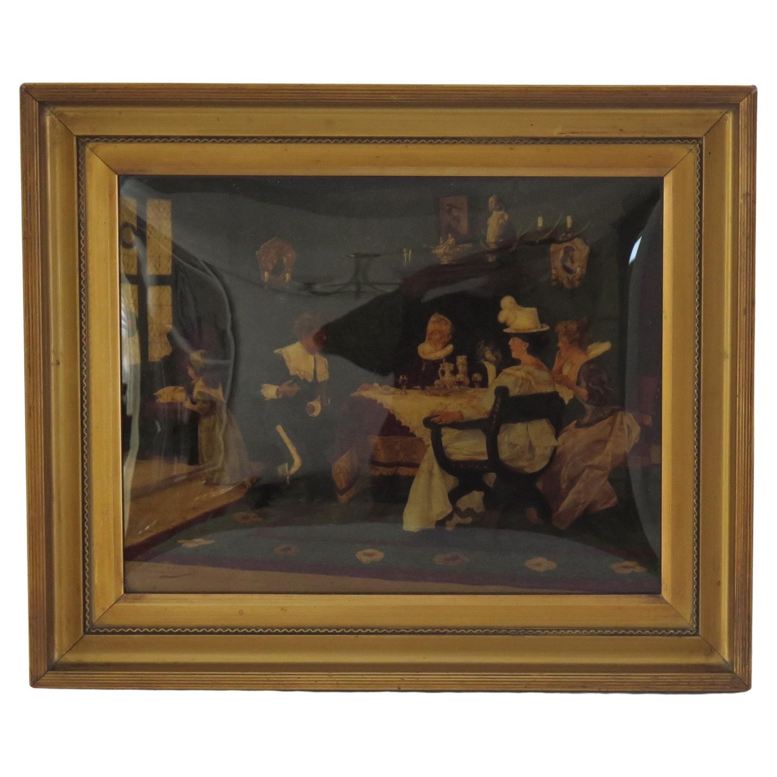 J H Schroder Crystoleum Picture German, Signed And Dated 1899