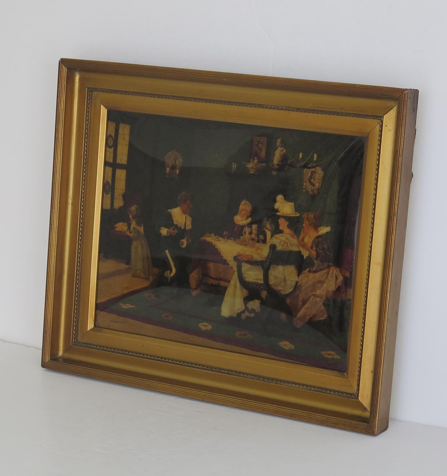J H Schroder Crystoleum Picture German, Signed And Dated 1899 photo 385.0