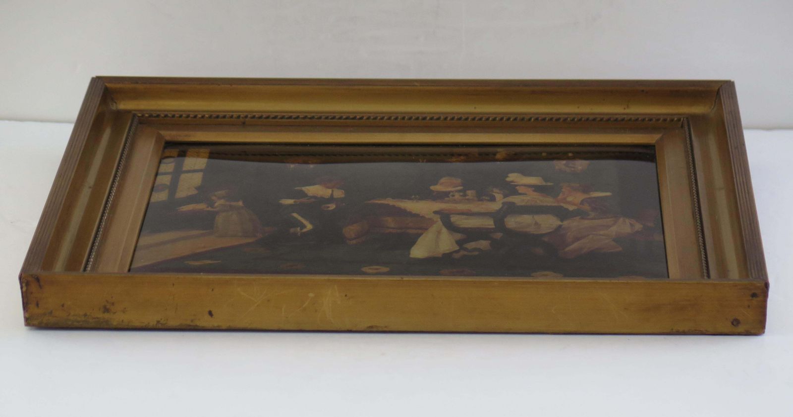 photo furniture J H Schroder Crystoleum Picture German, Signed And Dated 1899