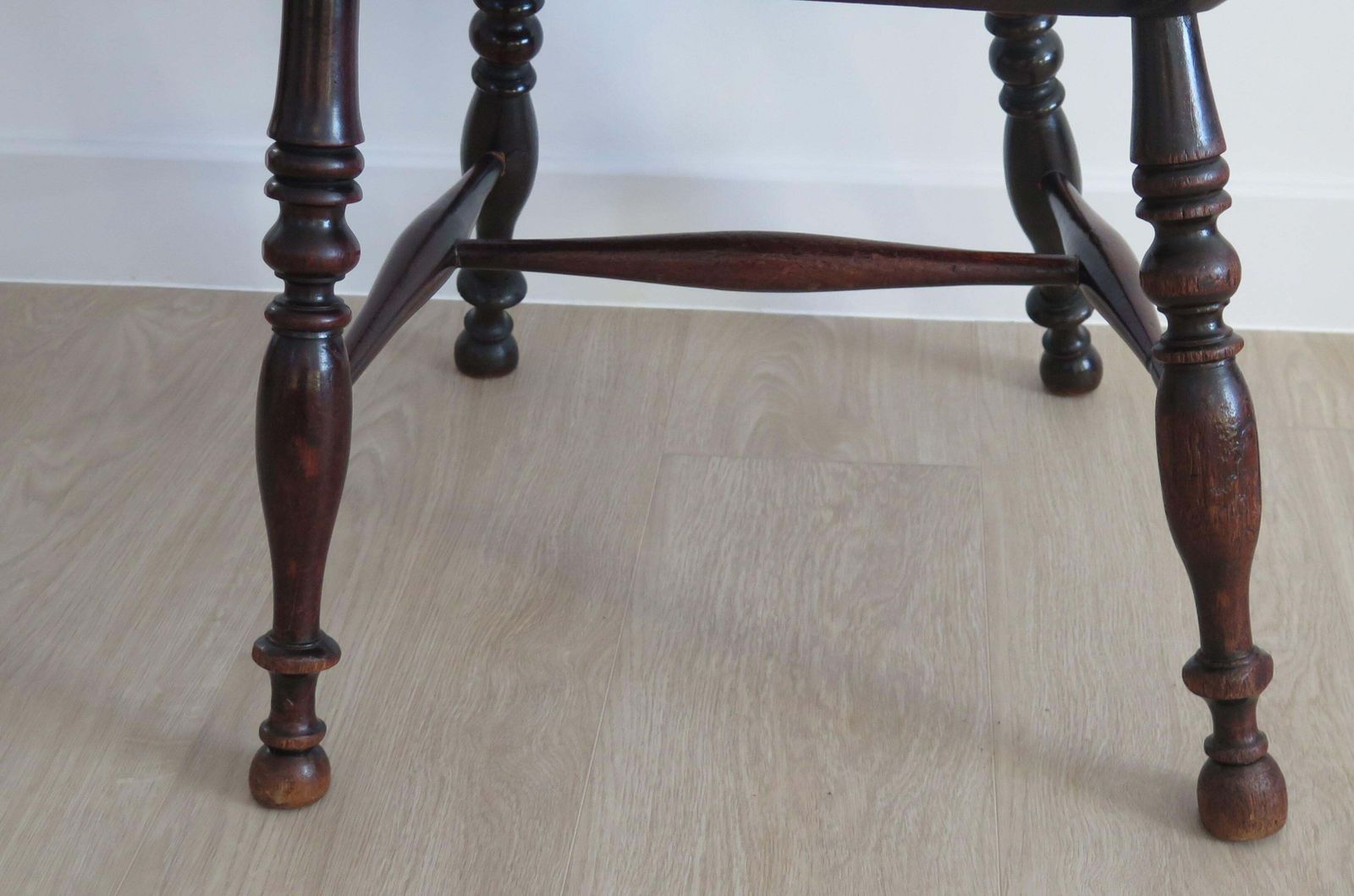 Furniture Yew Wood Low Back Windsor Armchair, North East Yorkshire England Circa 1850 photo