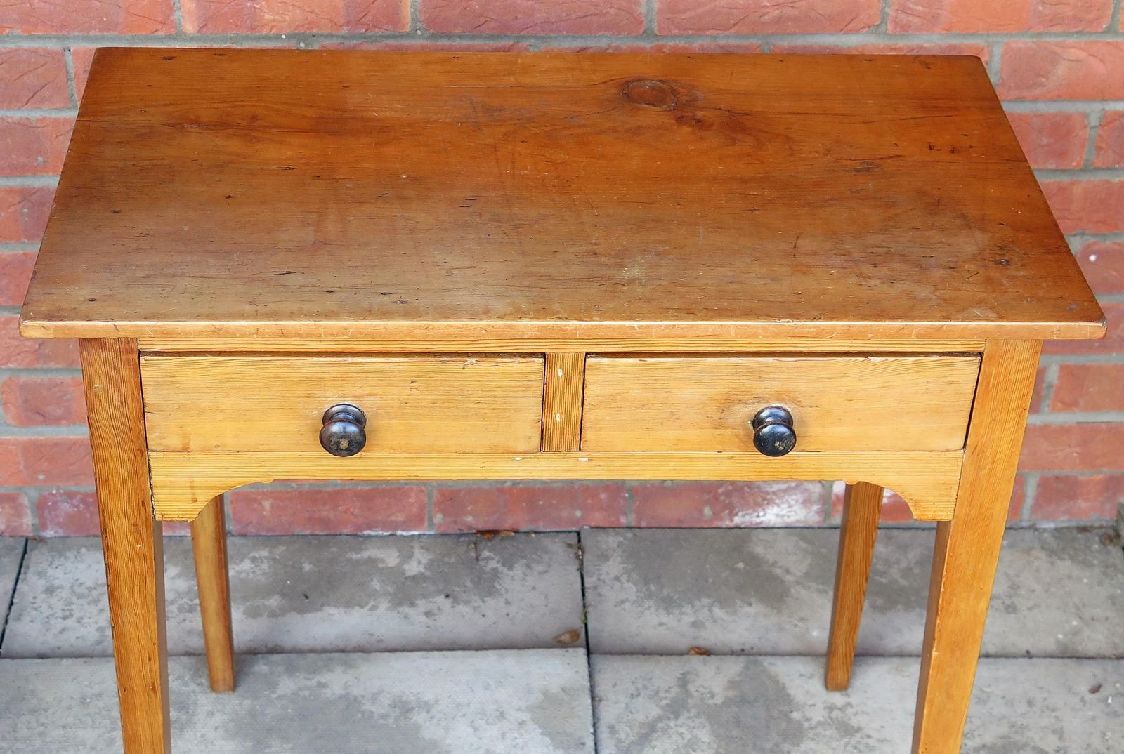 Georgian Solid Pine Side Table 2 Drawers, Circa 1790 photo Furniture