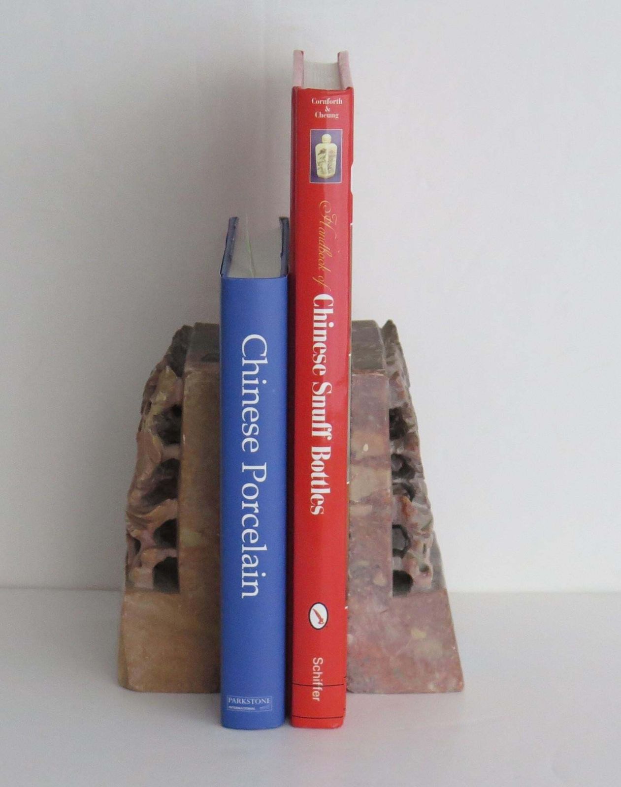 photo furniture Chinese Bookends Of Soapstone Hand Carved, Republic Period Circa 1920s