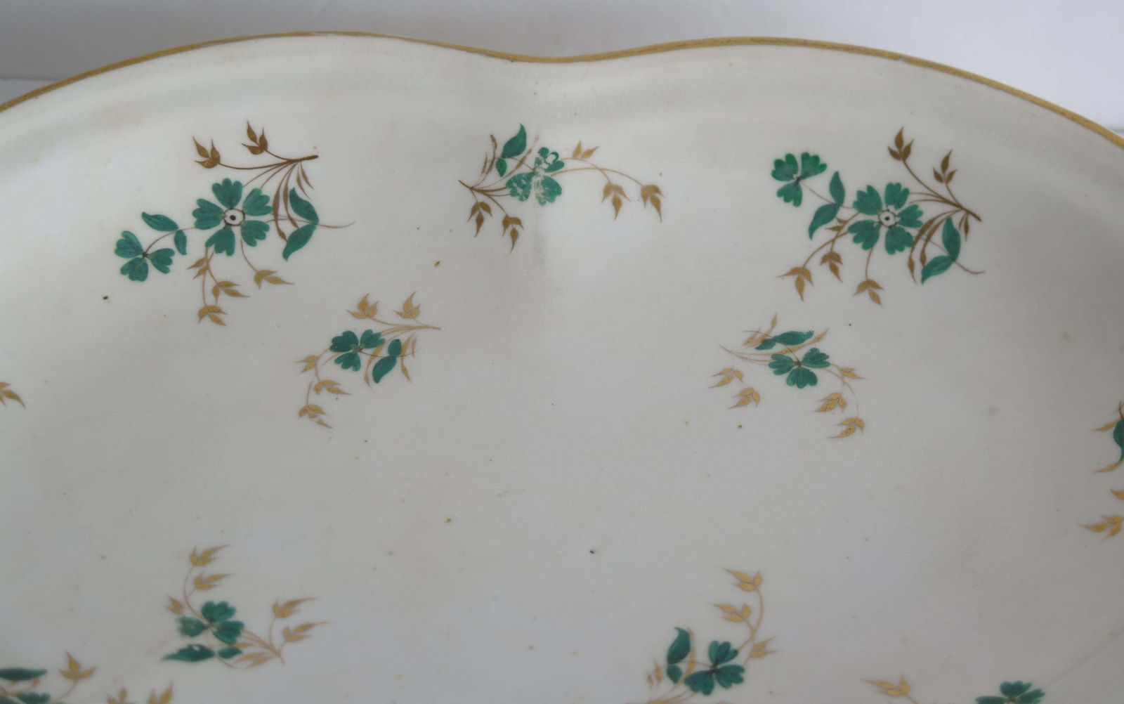 Late Georgian Derby Desert Dish Heart Shaped Porcelain Gilded Ptn, Circa 1825 photo Home Decor