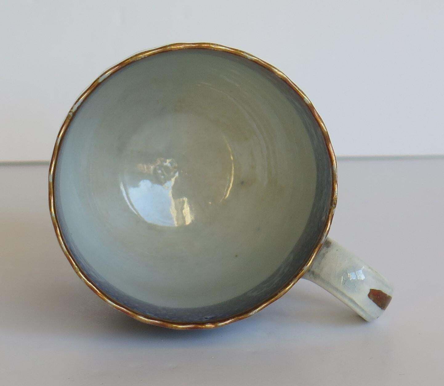 photo buy Early Coffee Cup Blue And White Boy On A Buffalo Ptn Probably Spode, Circa 1790