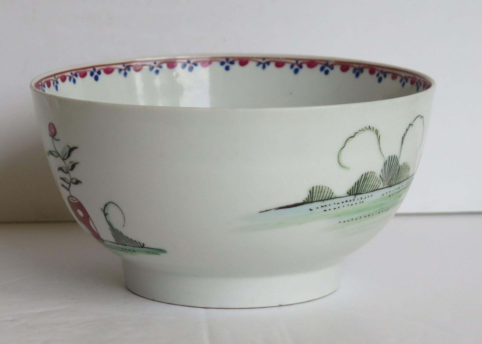 Georgian New Hall Porcelain Bowl Lady With Parasol Pattern No. 20, Circa 1790 photo buy