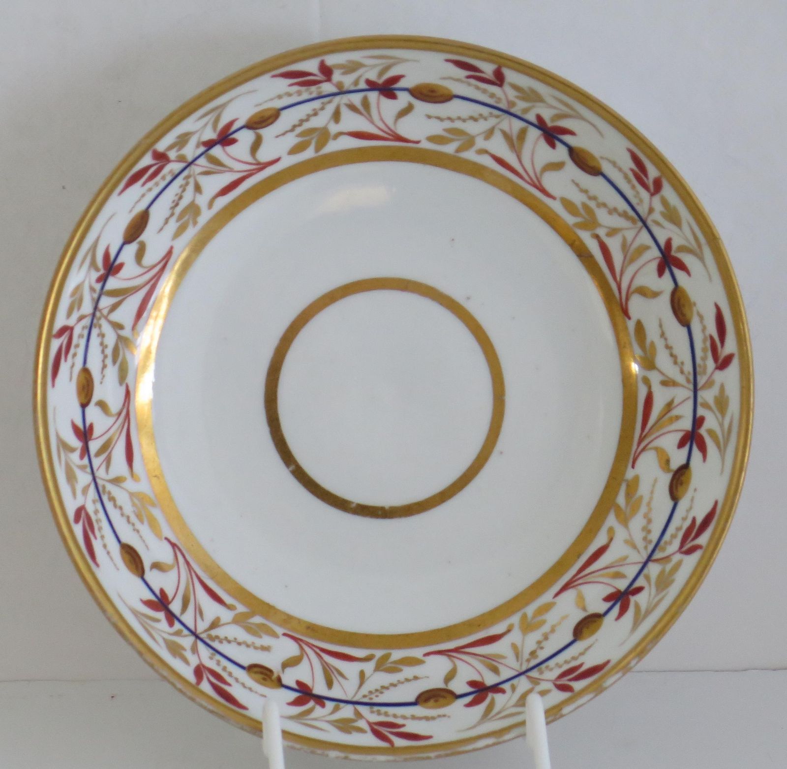 Georgian Derby Cup And Saucer Duo Hand Painted, Circa 1810 photo Home Decor
