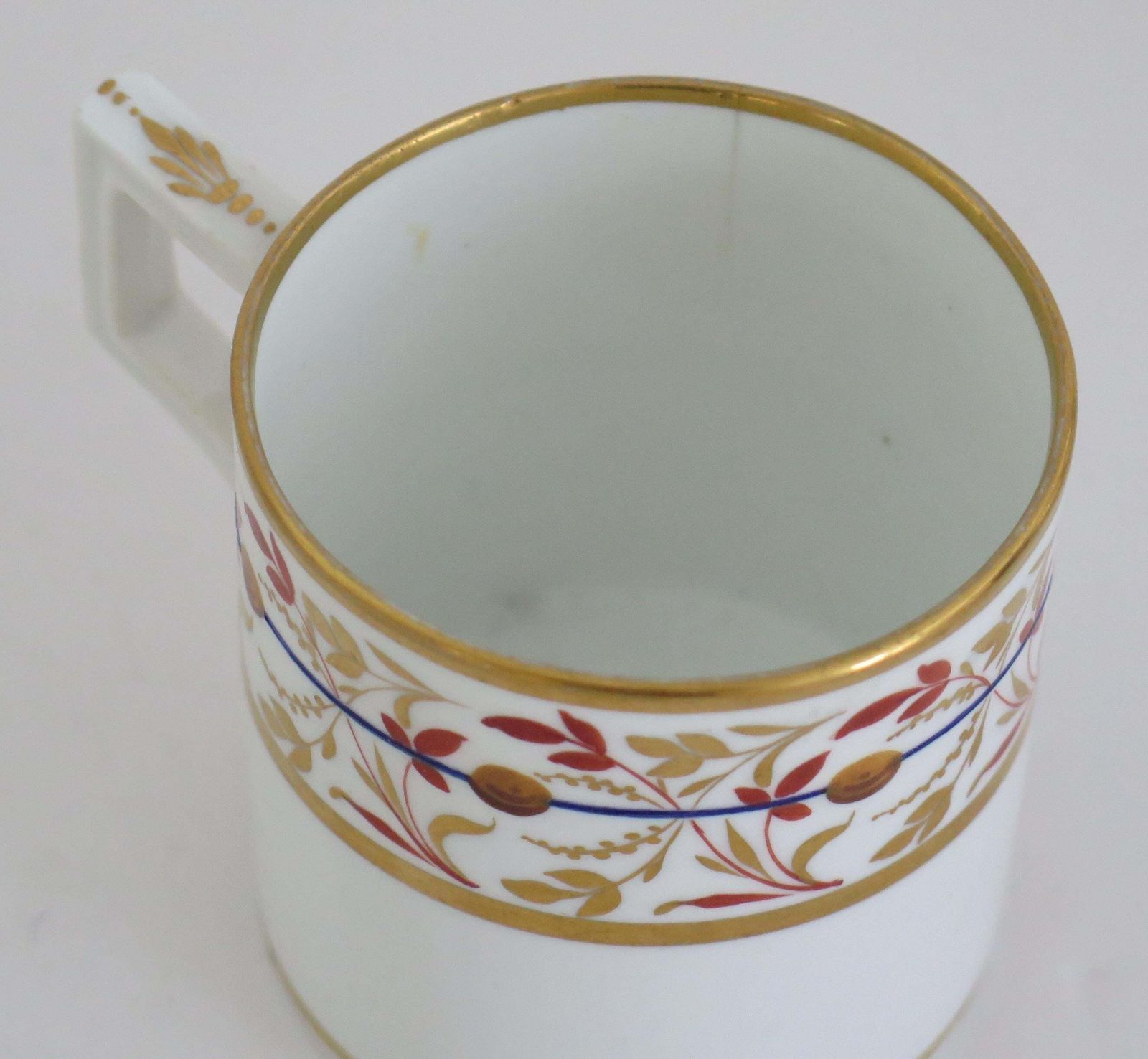 photo for sale Georgian Derby Cup And Saucer Duo Hand Painted, Circa 1810