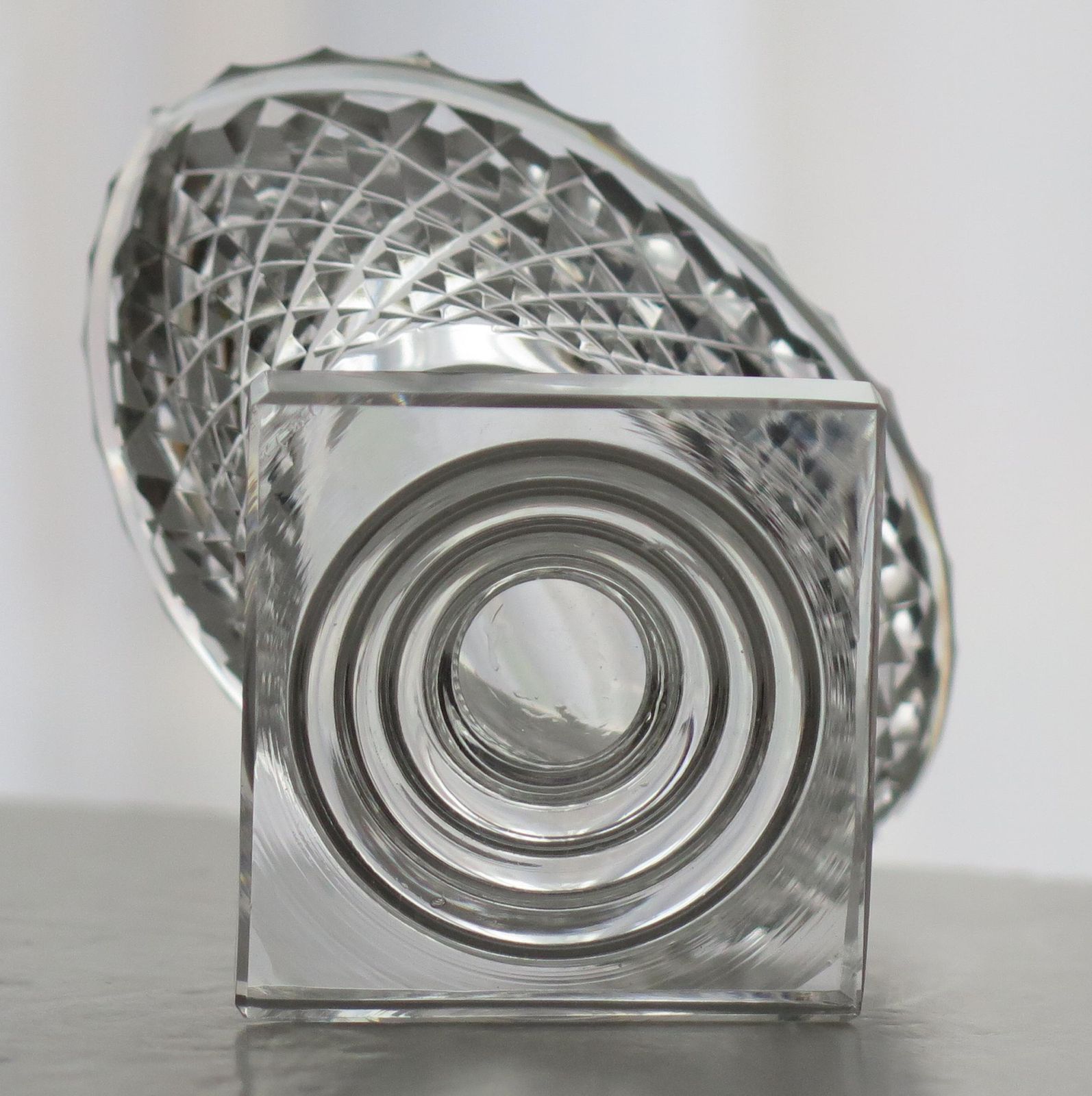 Home Decor Irish 18th Century Georgian Cut Glass Salt With Stepped Foot, Ca 1790 photo