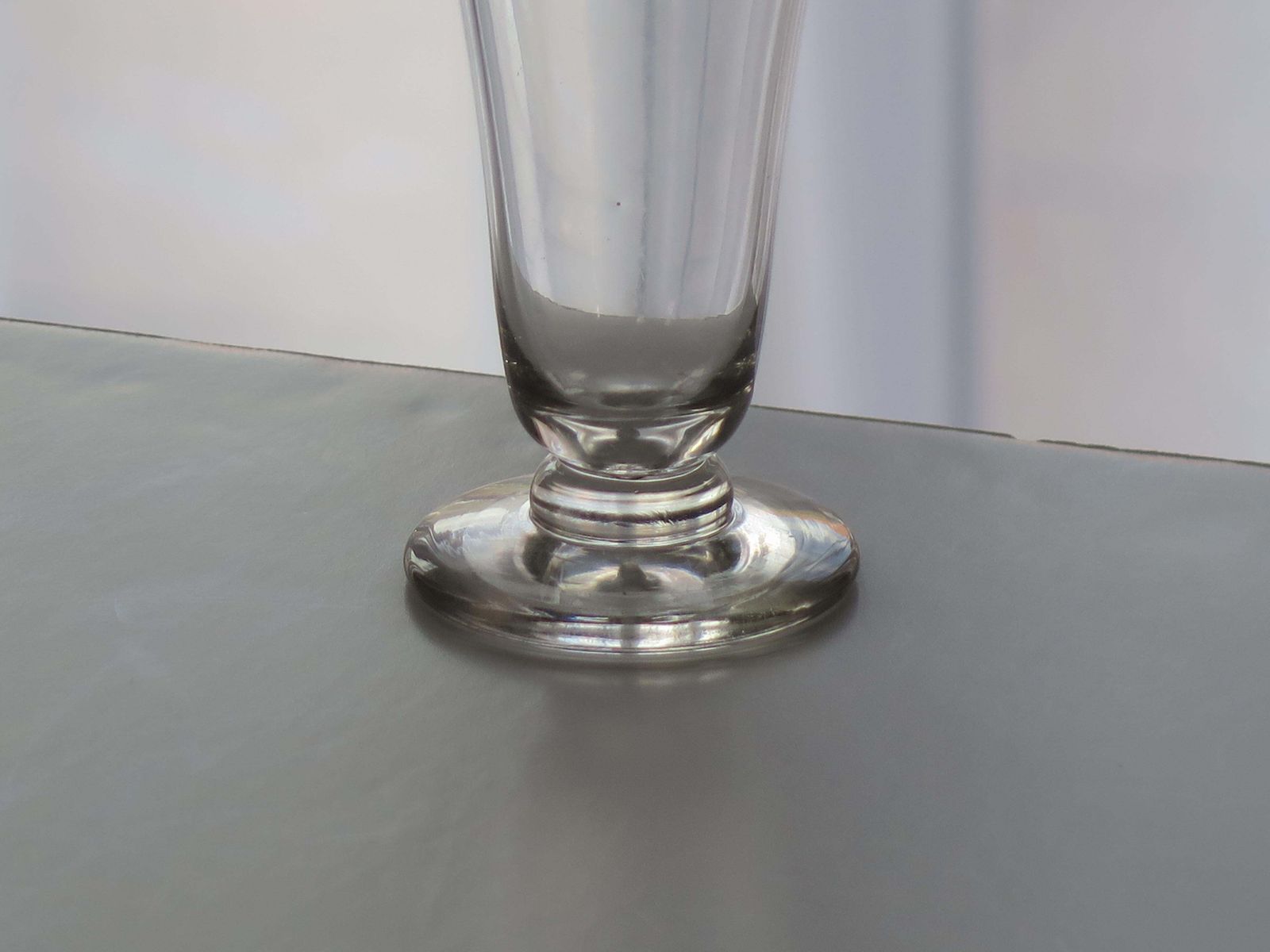 photo furniture 18th C Georgian Jelly Glass With Bell Bowl Cushion Knop Hand Blown, Ca 1790