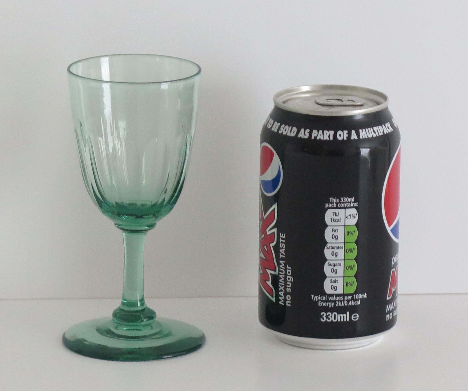 127.0 Wine Drinking Glass Light Green Panel Cut Bowl, English, Circa 1840 photo