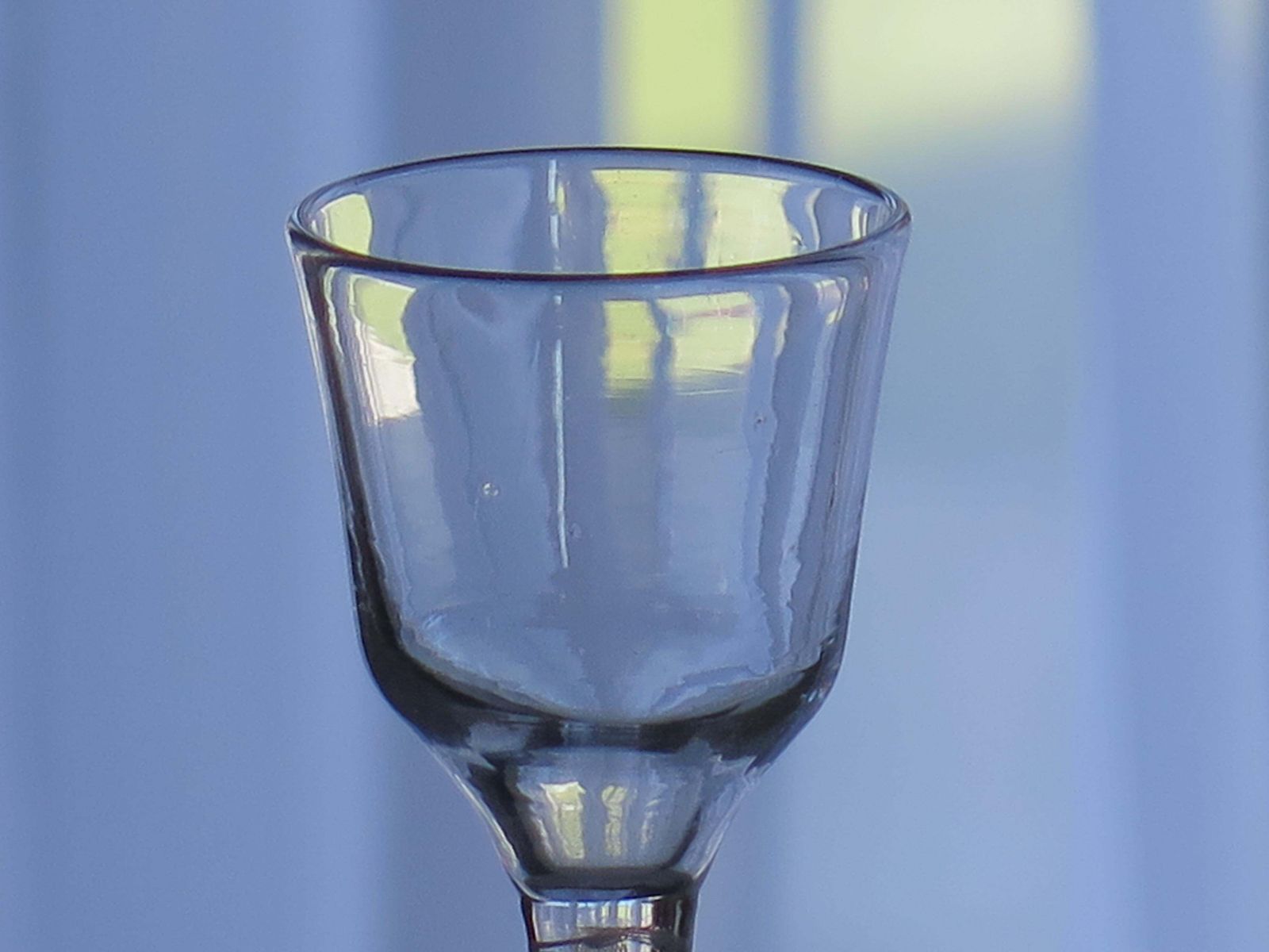 Mid 18th Century Wine Glass Hand Blown Cotton Twist Stem, English C 1765 photo 393.0