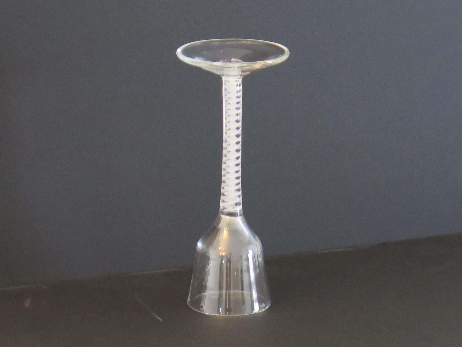 Mid 18th Century Wine Glass Hand Blown Cotton Twist Stem, English C 1765 photo buy