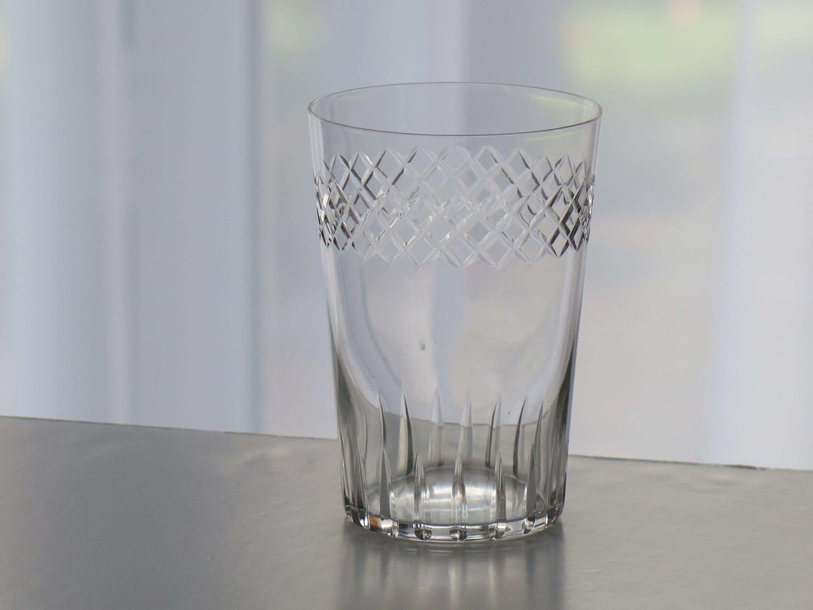 Set Of Six Edwardian Glass Tumblers Engraved Drinking Glasses, Circa 1905 photo Home Decor