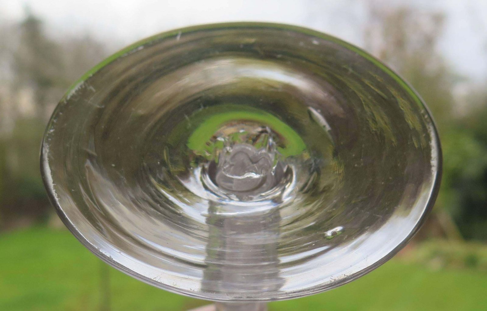 Georgian Ale Or Wine Drinking Glass Hand Blown Cotton Twist Stem, English C 1765 photo vintage