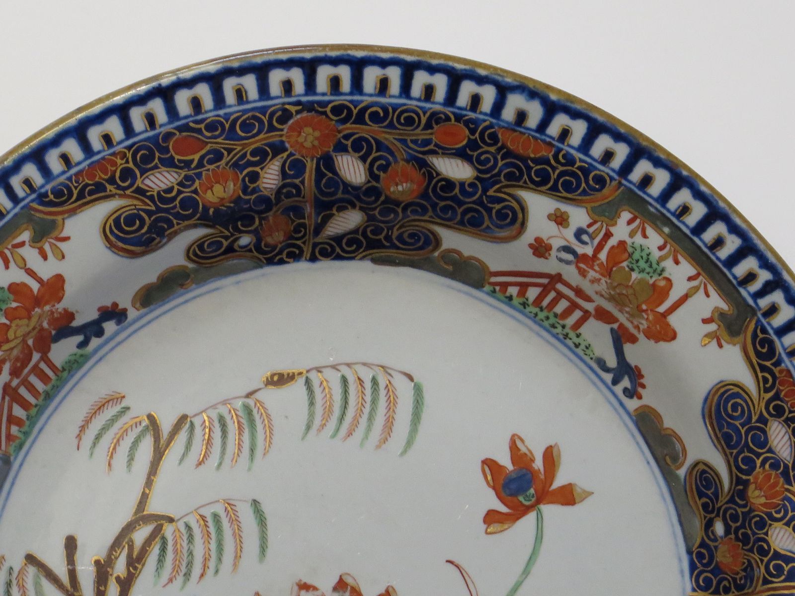 Very Early Turners Patent Ironstone Plate In Water Lily And Willow Ptn, Ca 1803 photo 316.0