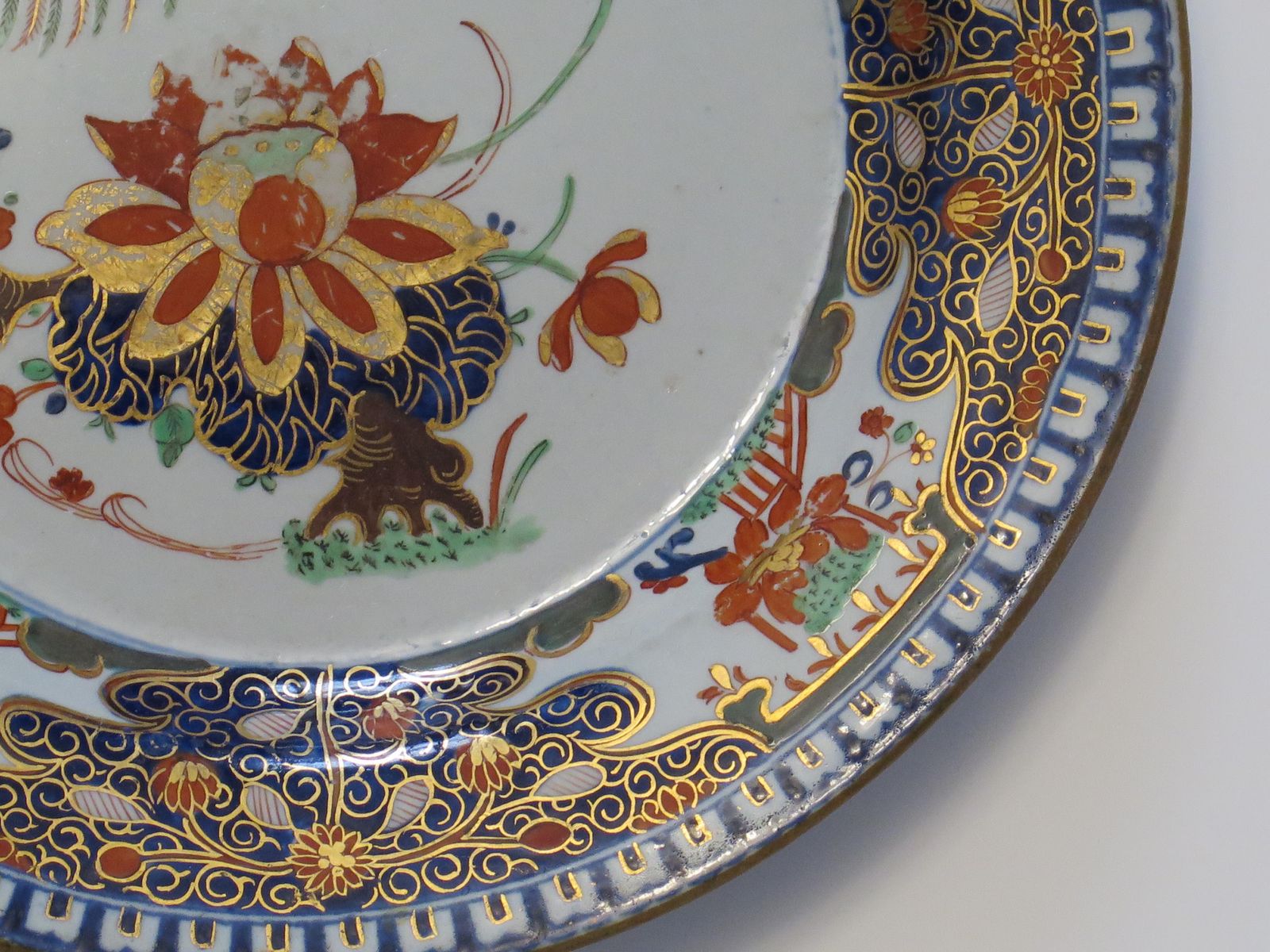 Very Early Turners Patent Ironstone Plate In Water Lily And Willow Ptn, Ca 1803 photo buy